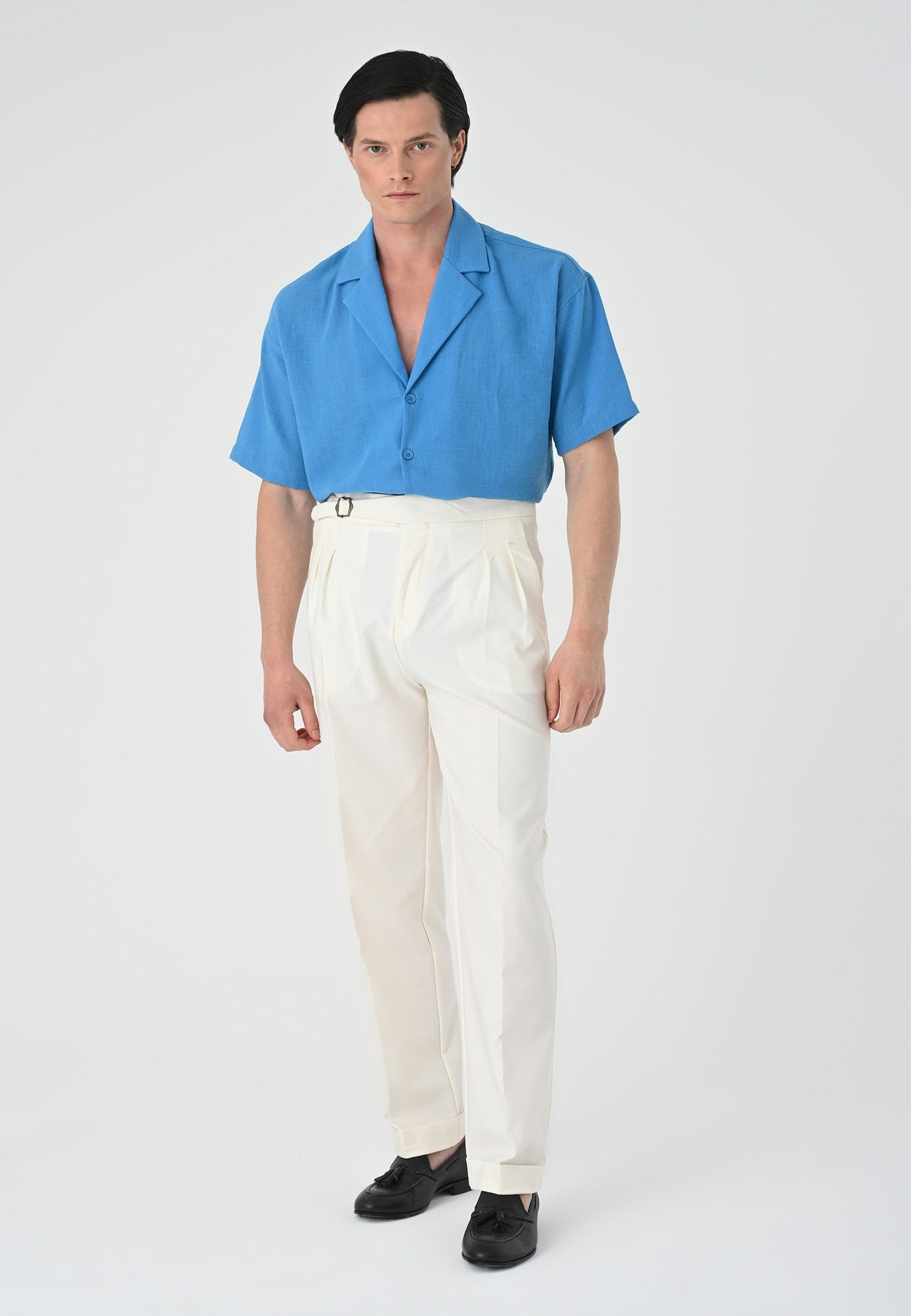 Antioch Oversized Short-Sleeve Men's Shirt with Apache Collar