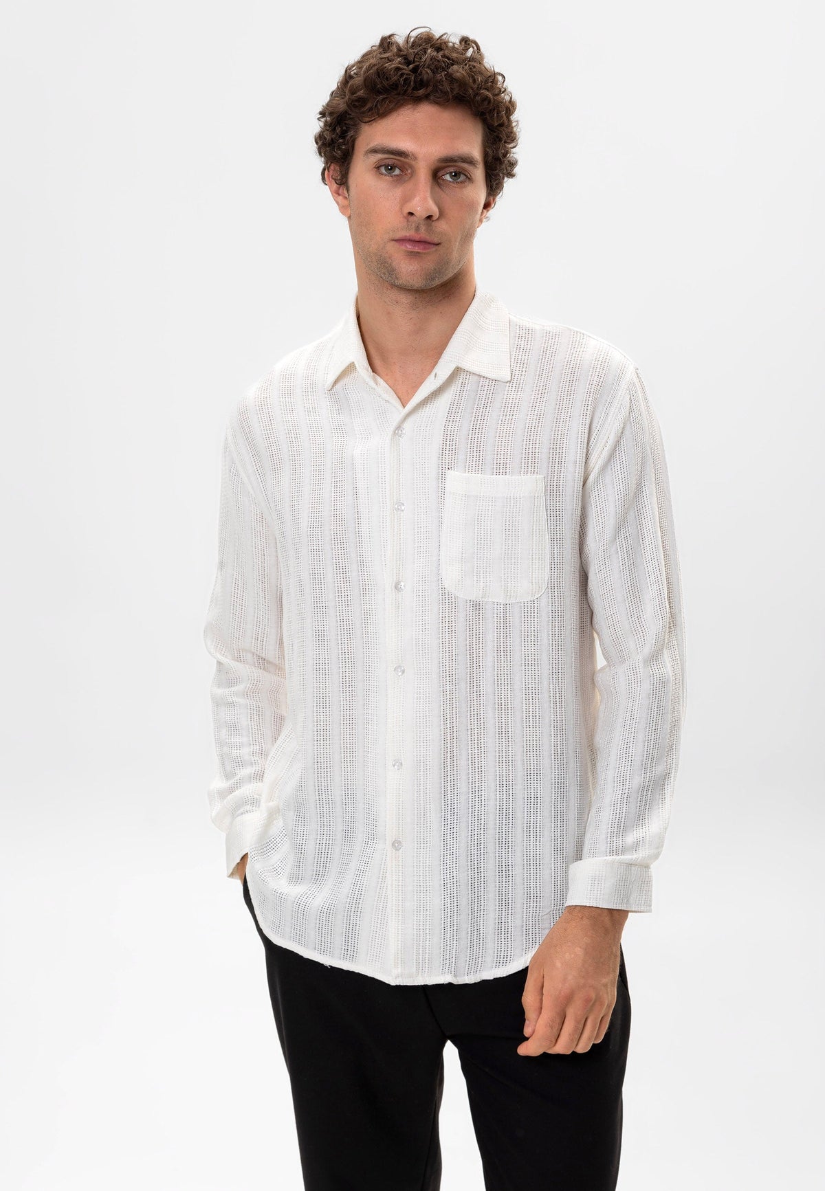 Antioch Knit-Detail Men's Shirt
