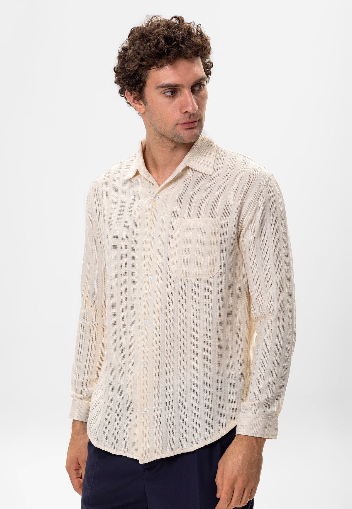 Antioch Knit-Detail Men's Shirt