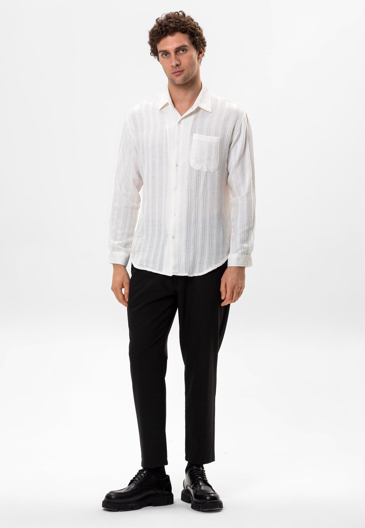 Antioch Knit-Detail Men's Shirt