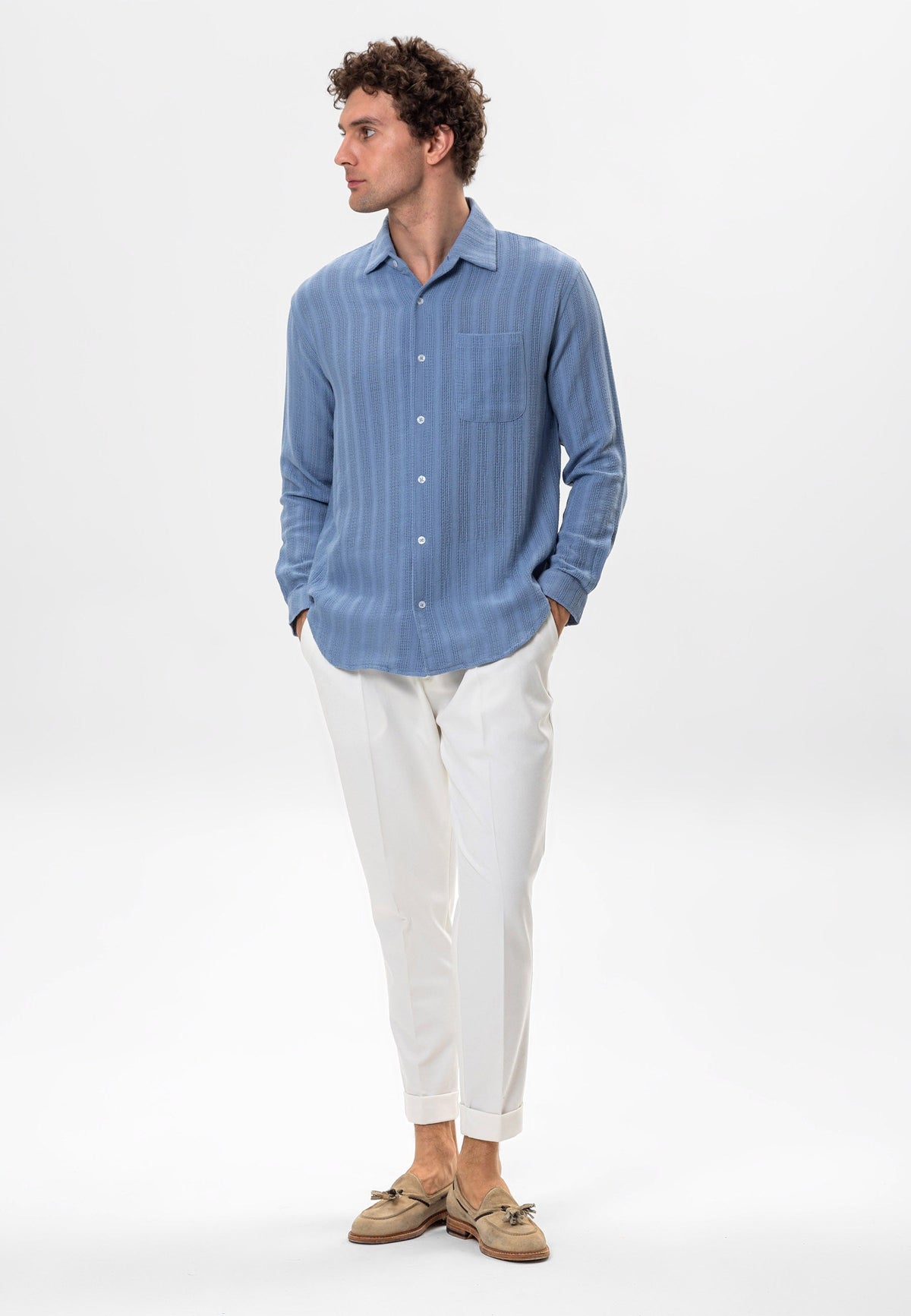 Antioch Knit-Detail Men's Shirt