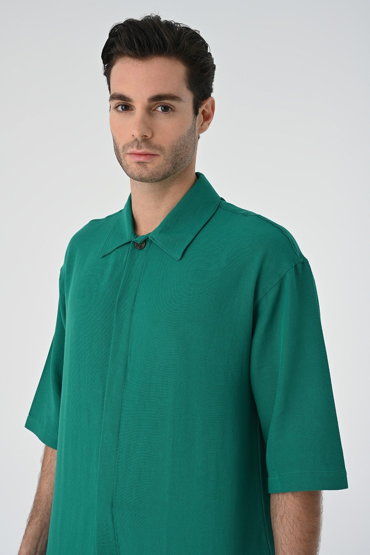 Antioch Fakir Sleeve Hidden-Button Closure Oversized Men's Shirt