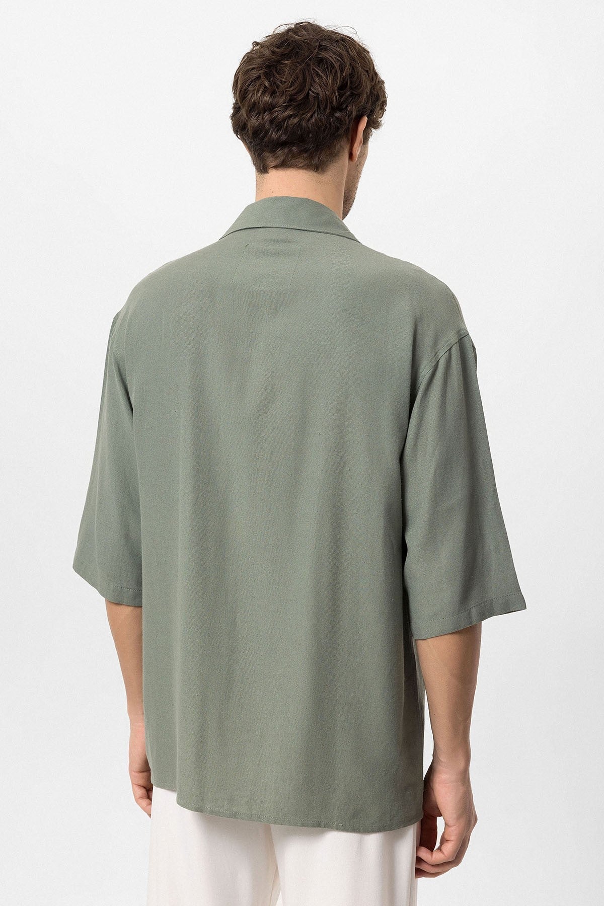 Antioch Fakir Sleeve Hidden-Button Closure Oversized Men's Shirt