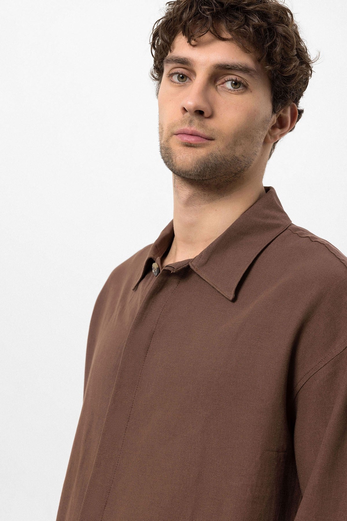 Antioch Fakir Sleeve Hidden-Button Closure Oversized Men's Shirt