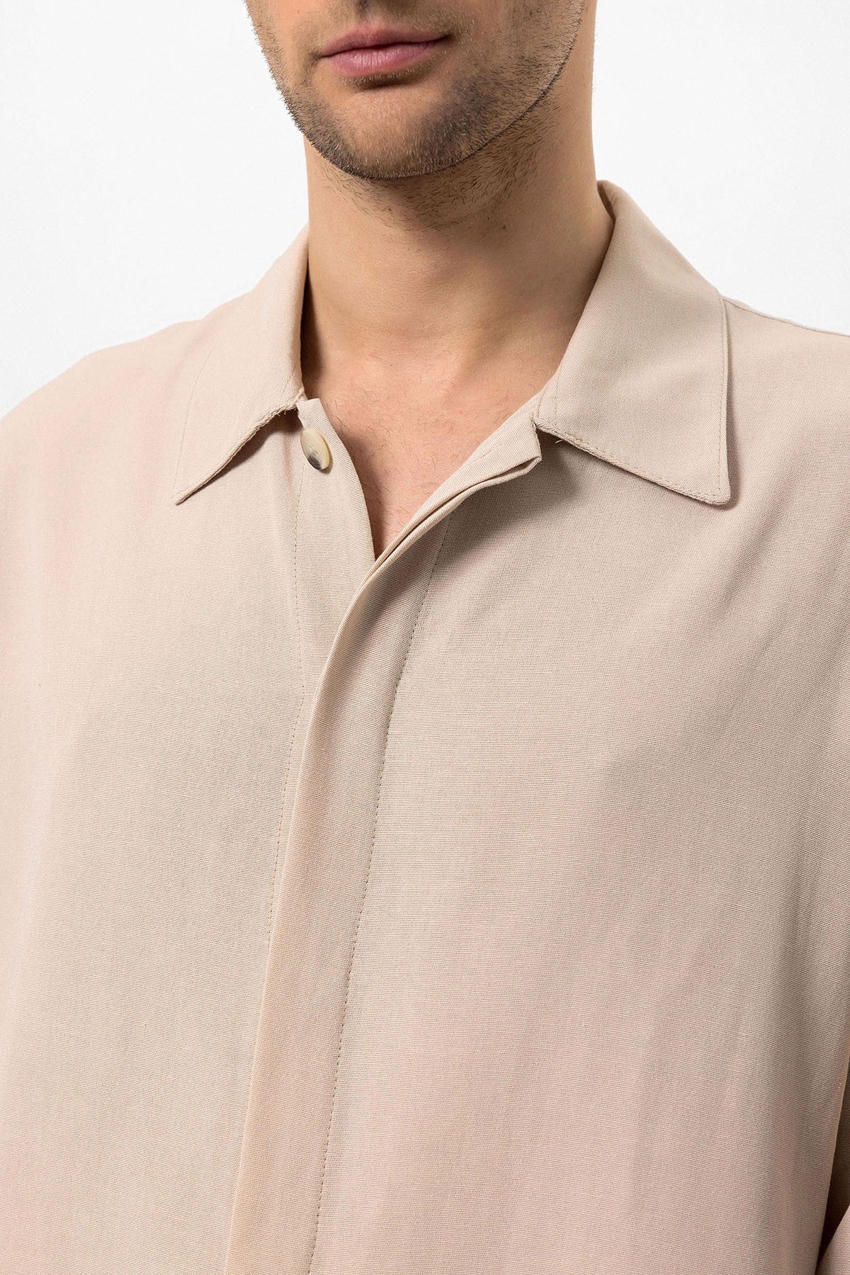 Antioch Fakir Sleeve Hidden-Button Closure Oversized Men's Shirt