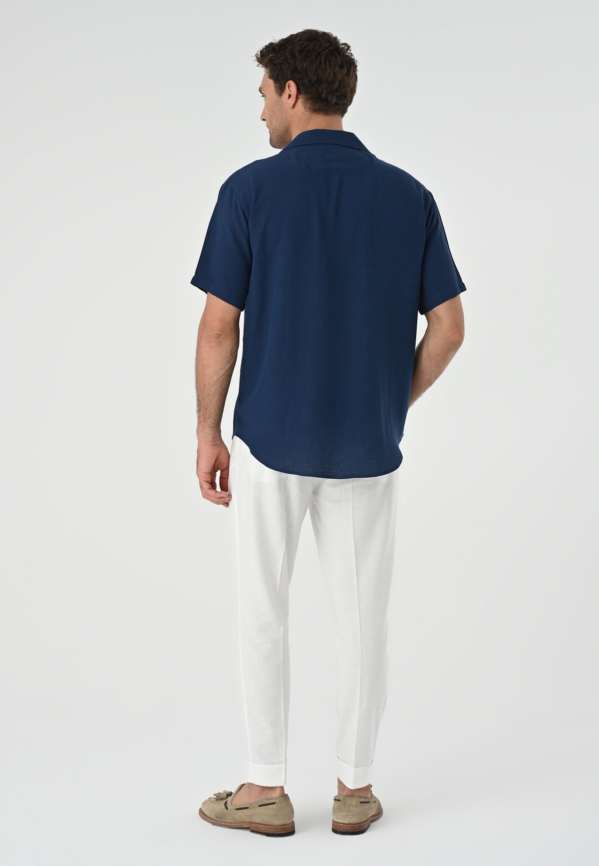 Antioch Men's Shirt with Apache Collar and Pocket Details
