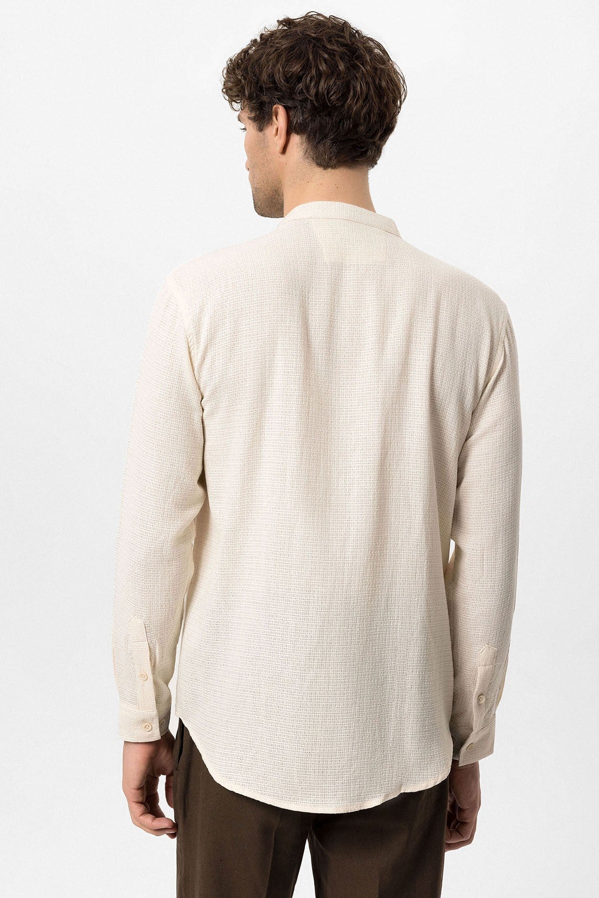 Antioch Crew-Neck Knitted Textured Men's Shirt