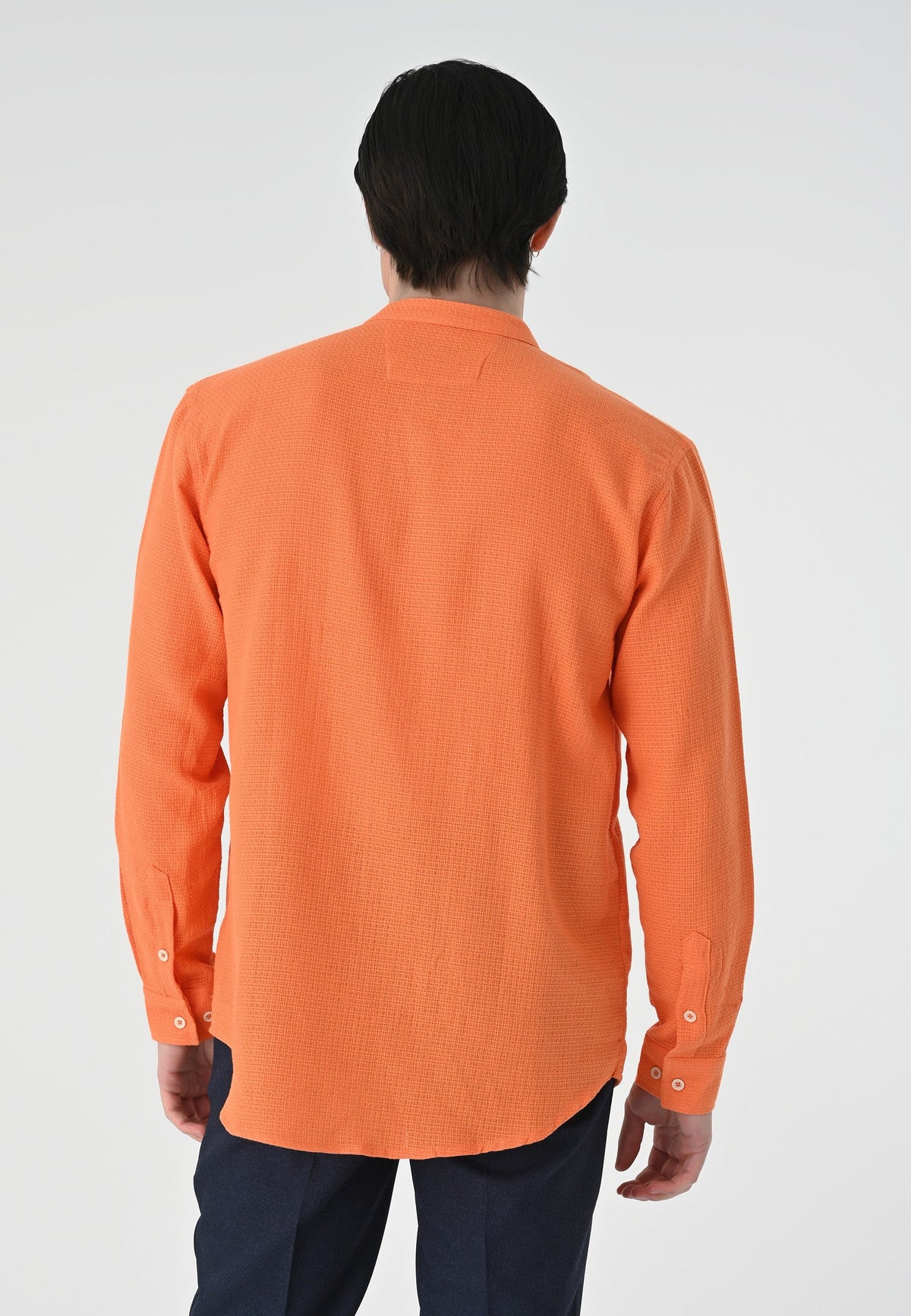 Antioch Crew-Neck Knitted Textured Men's Shirt