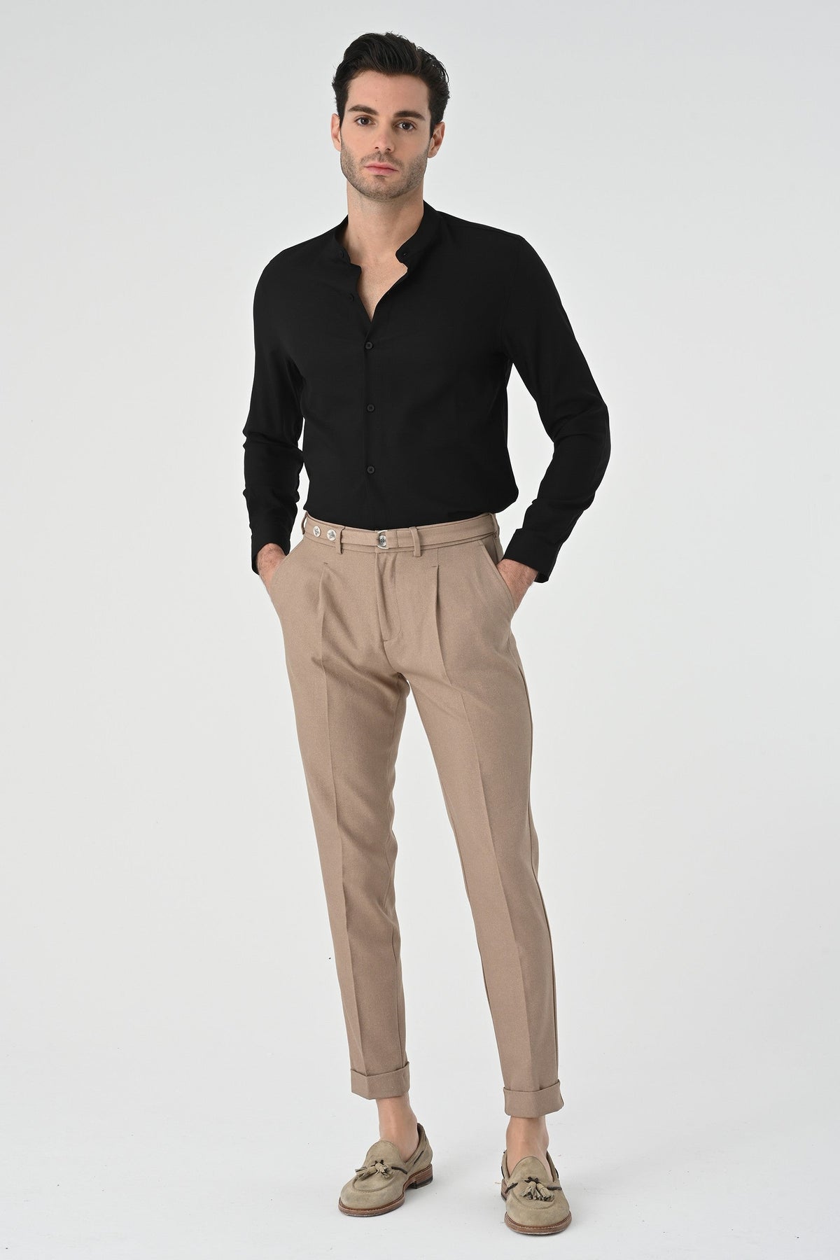 Antioch Regular Fit Mandarin Collar Men's Shirt