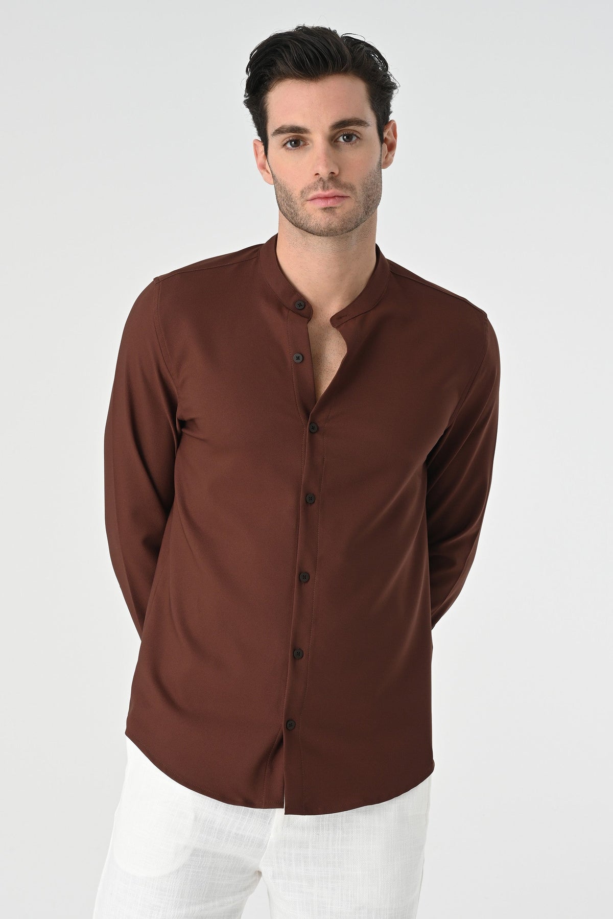 Antioch Regular Fit Mandarin Collar Men's Shirt