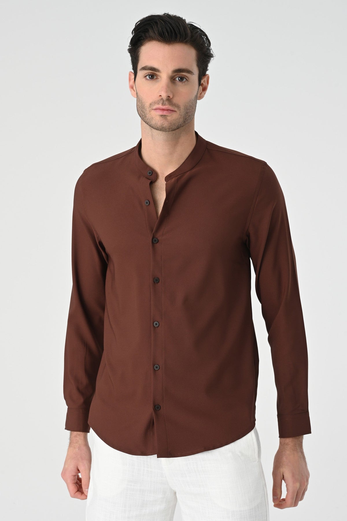 Antioch Regular Fit Mandarin Collar Men's Shirt