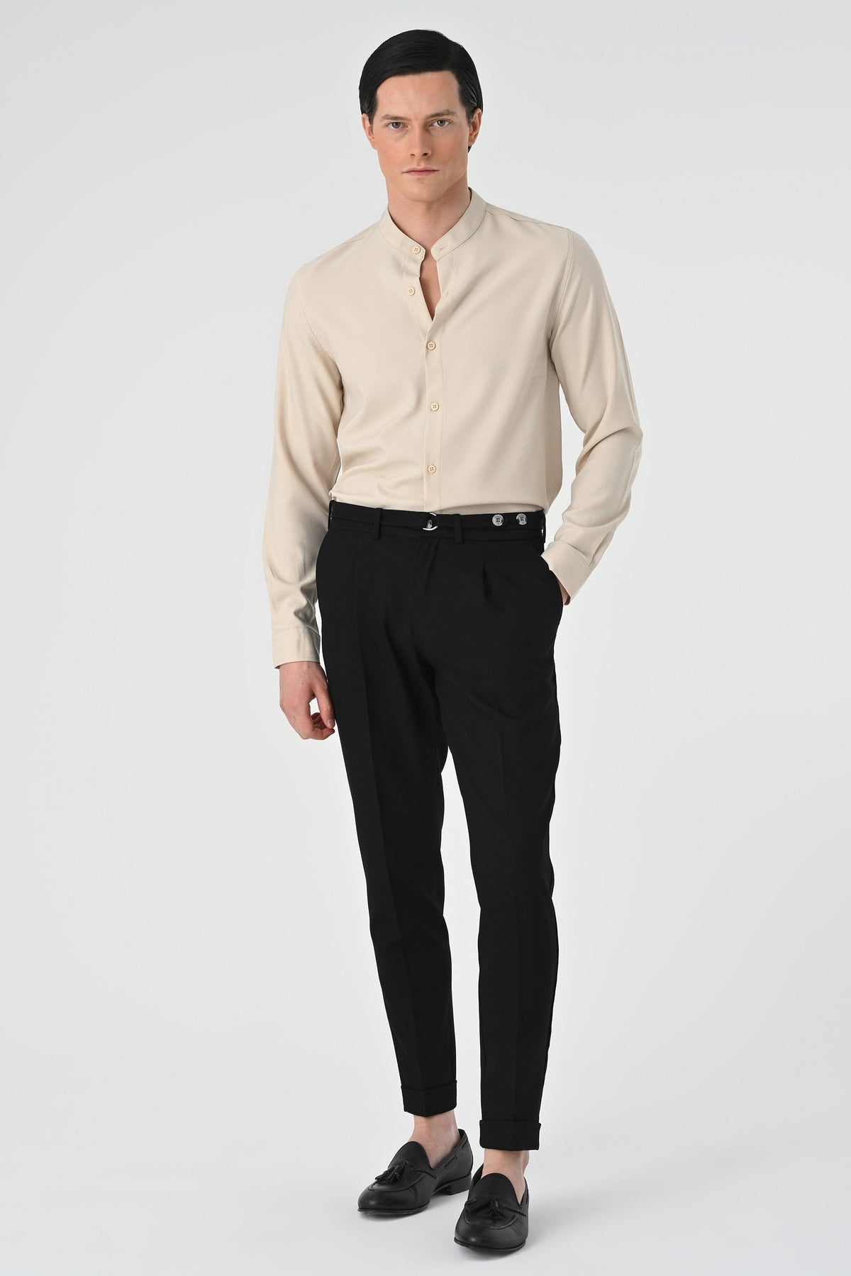 Antioch Regular Fit Mandarin Collar Men's Shirt