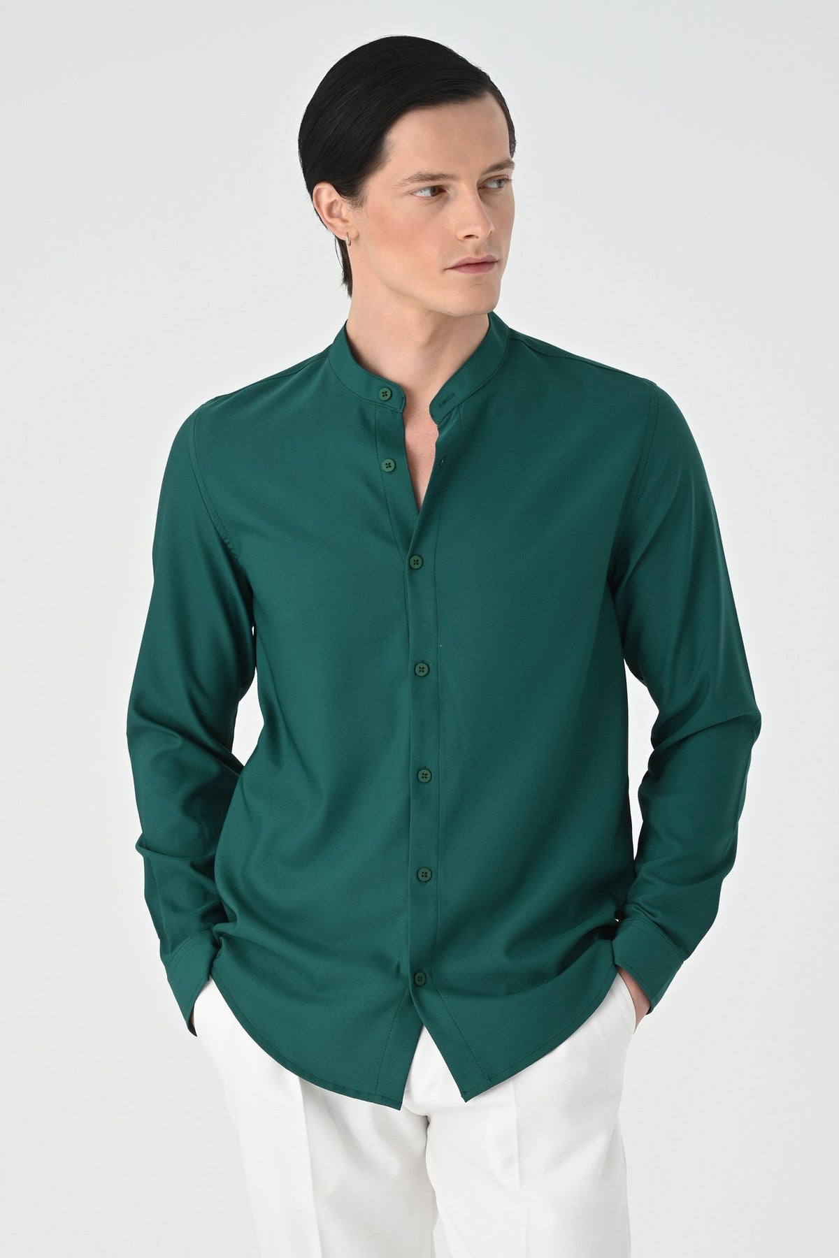 Antioch Regular Fit Mandarin Collar Men's Shirt