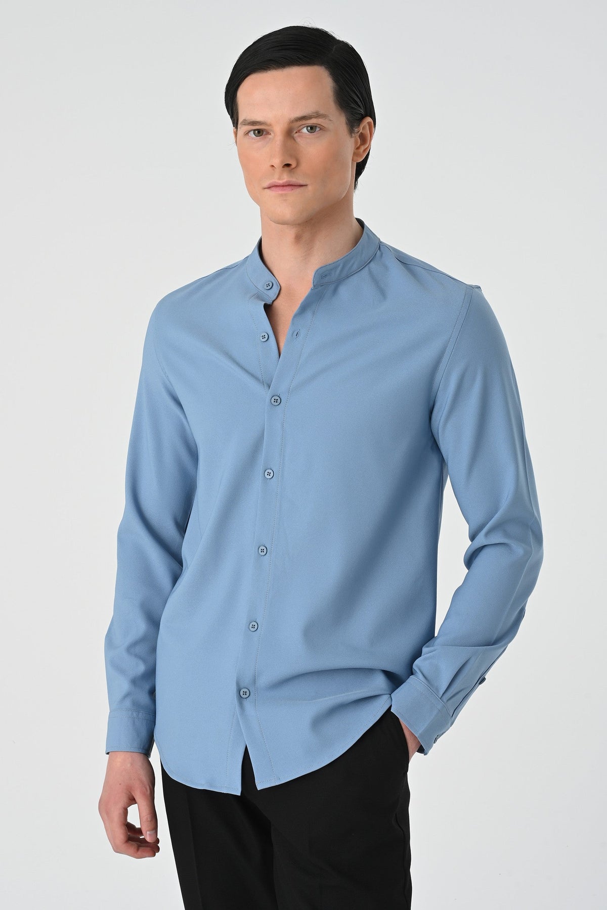 Antioch Regular Fit Mandarin Collar Men's Shirt