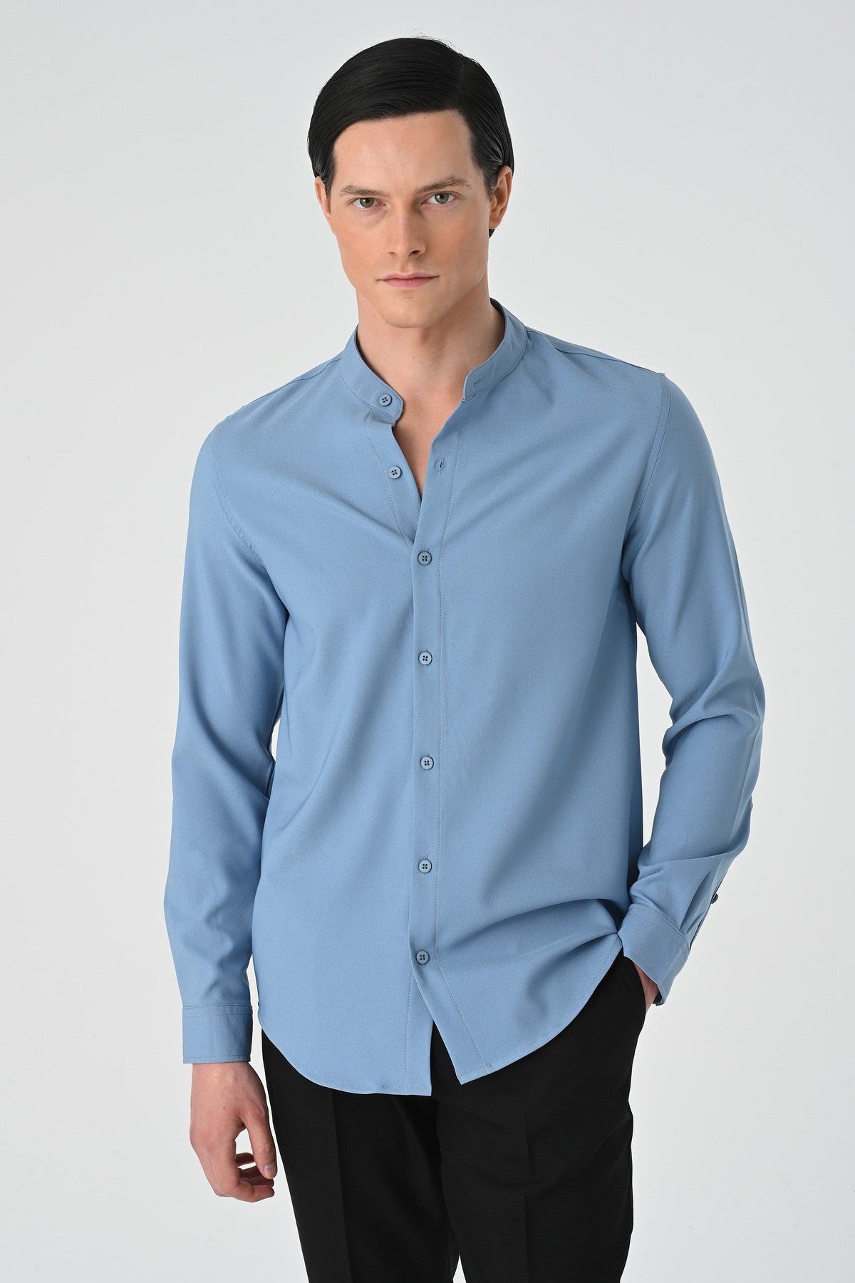 Antioch Regular Fit Mandarin Collar Men's Shirt