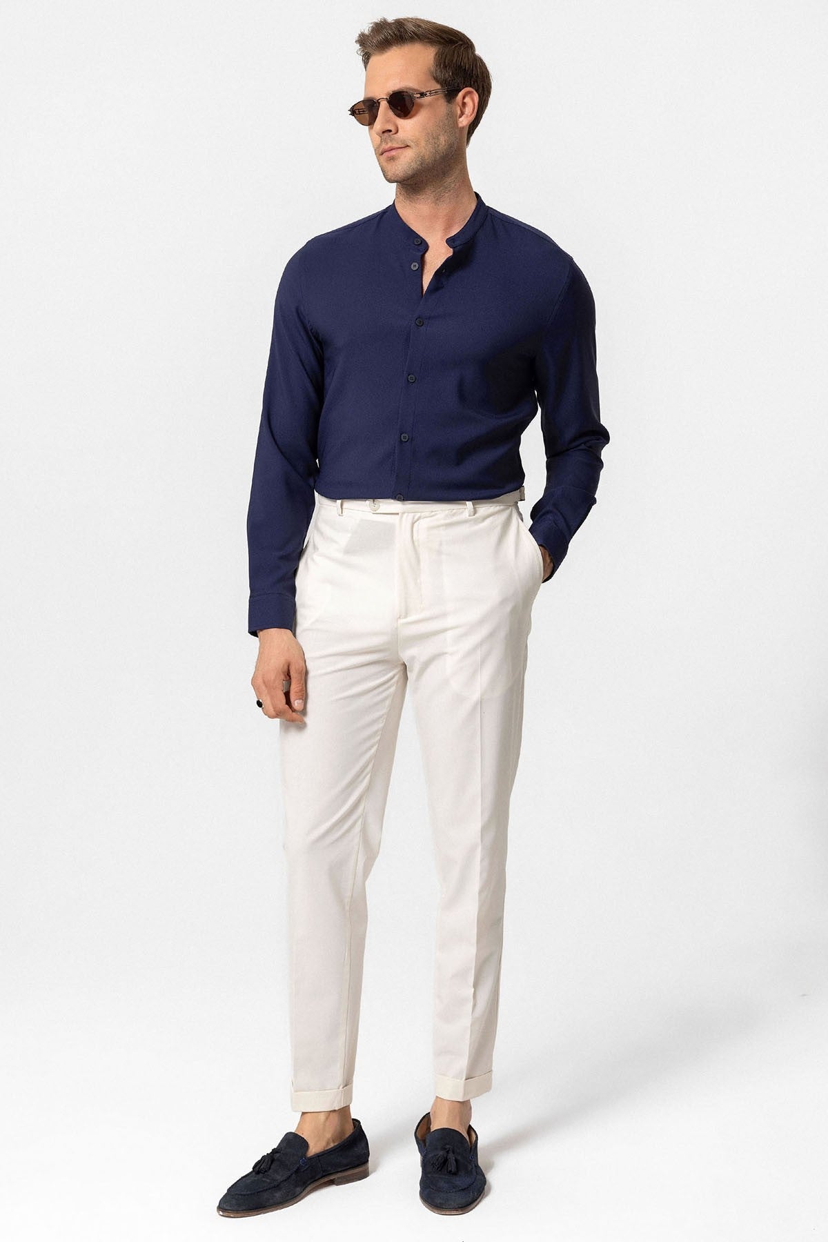 Antioch Regular Fit Mandarin Collar Men's Shirt