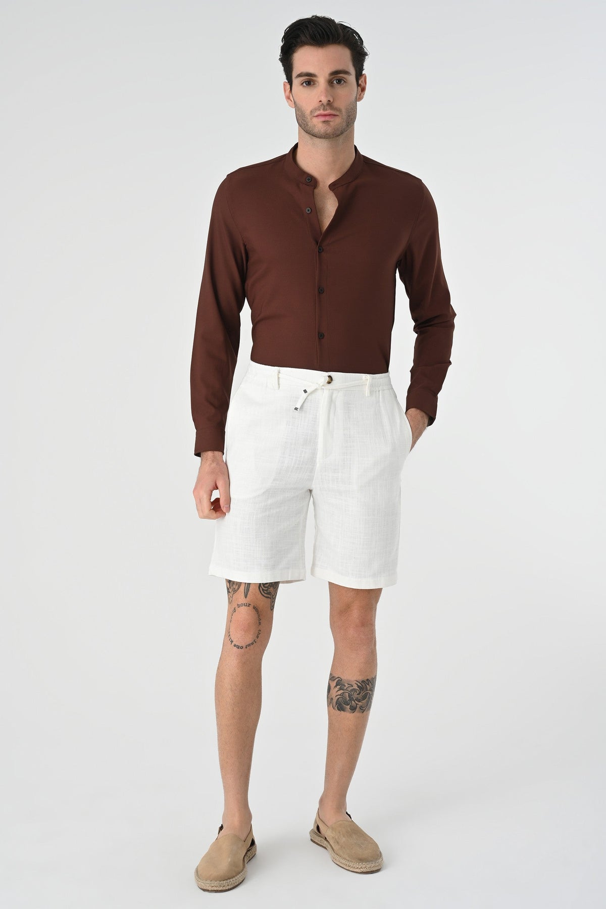 Antioch Regular Fit Mandarin Collar Men's Shirt