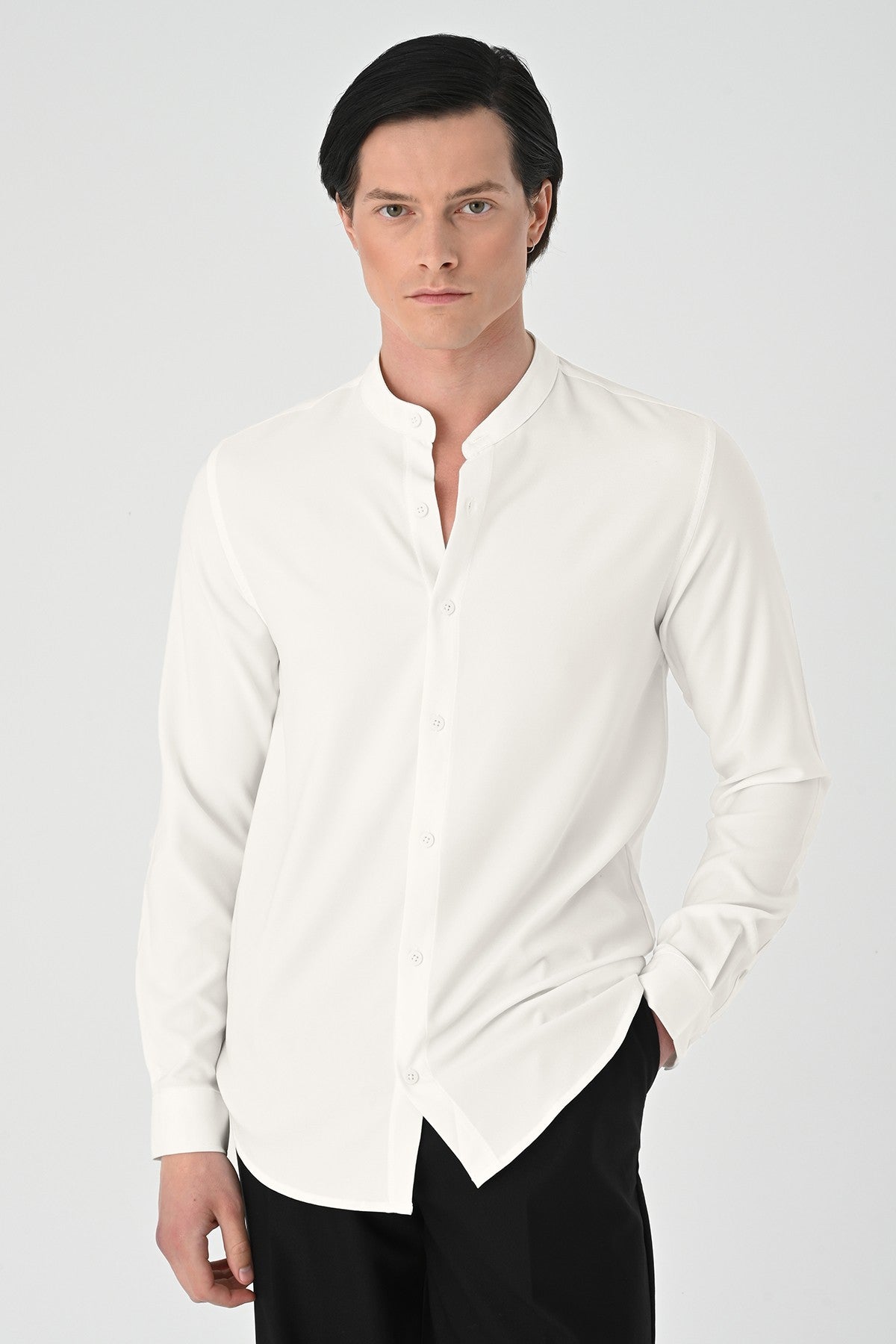 Antioch Regular Fit Mandarin Collar Men's Shirt