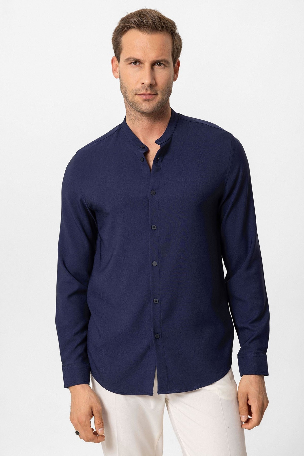 Antioch Regular Fit Mandarin Collar Men's Shirt