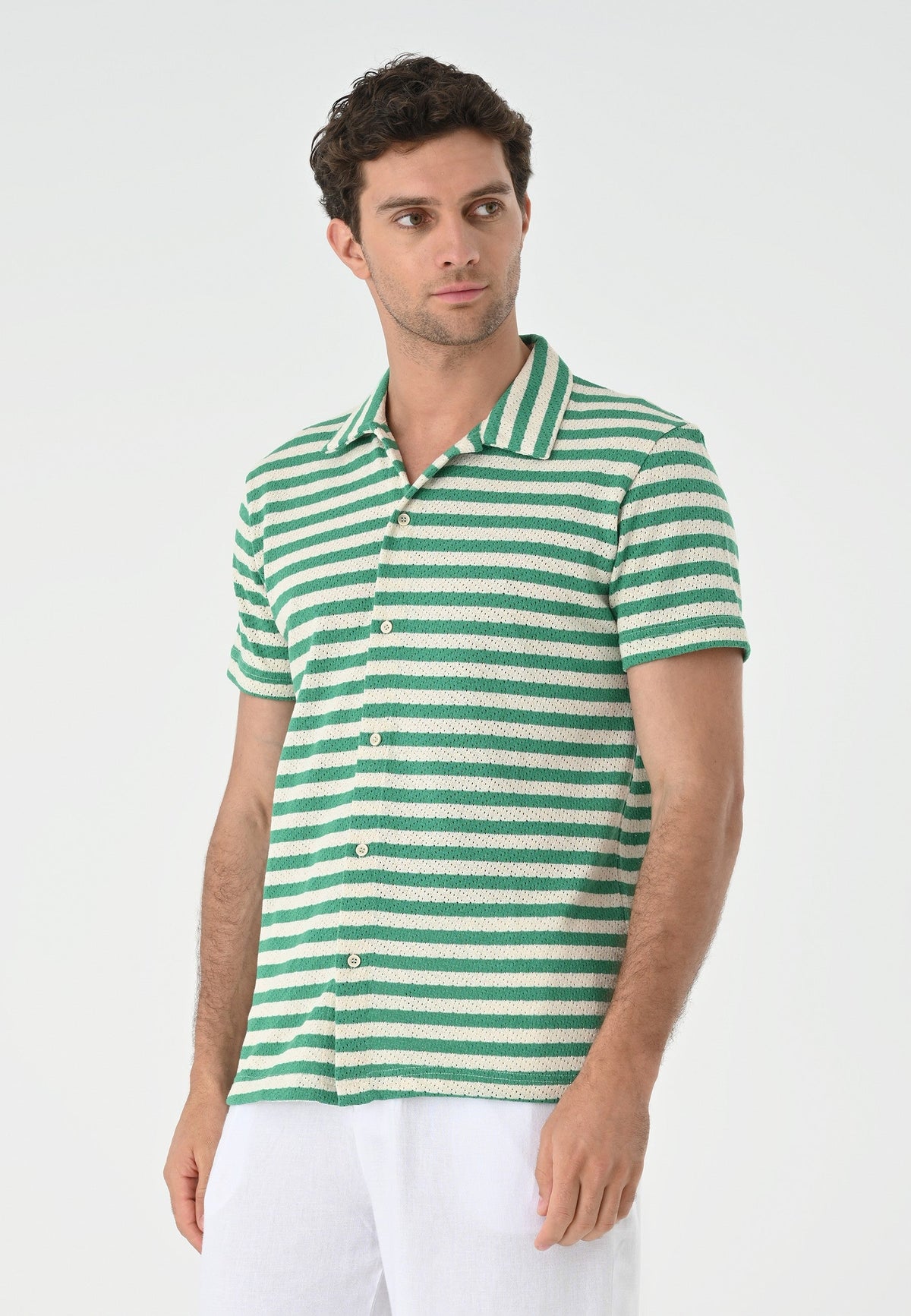 Antioch Short-Sleeve Striped Men's Knit Shirt