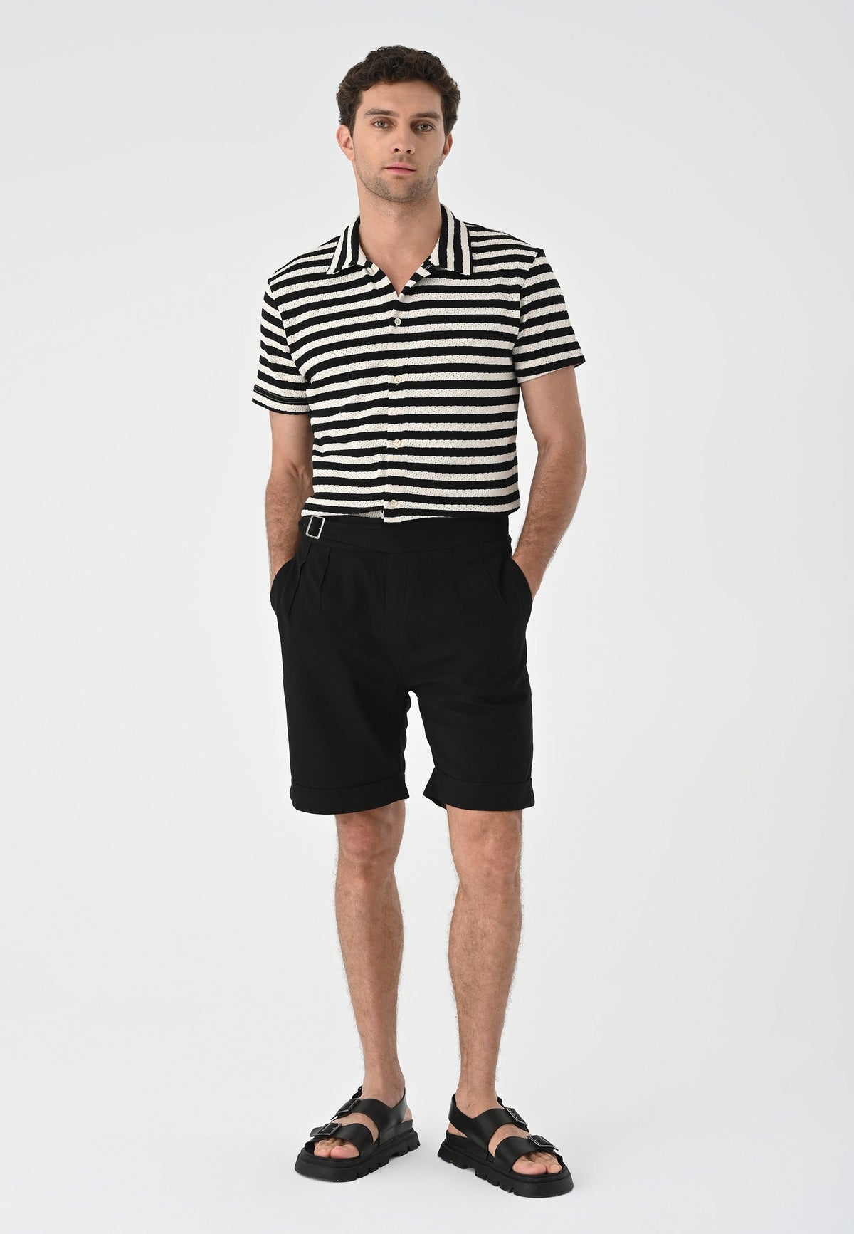 Antioch Short-Sleeve Striped Men's Knit Shirt