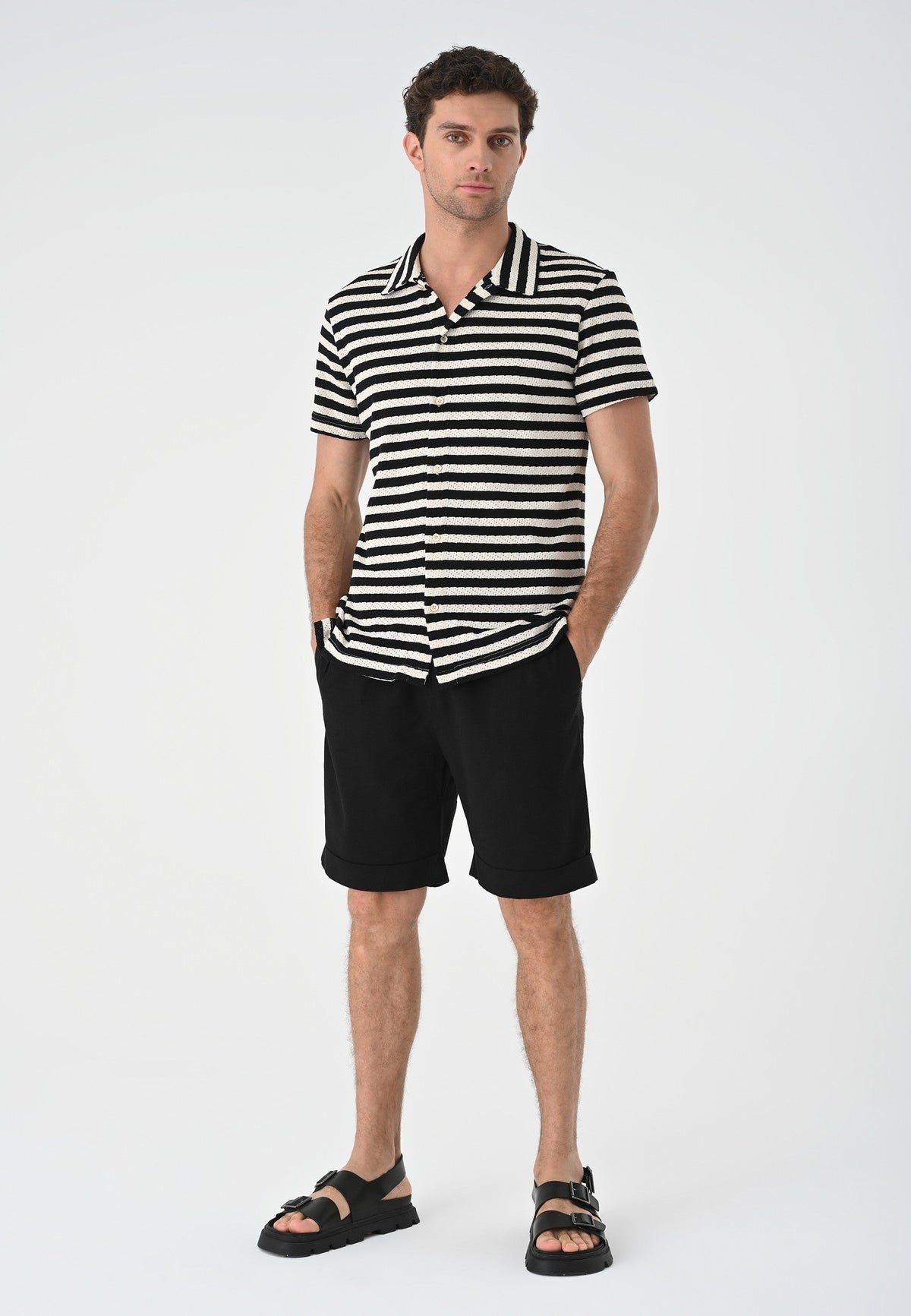 Antioch Short-Sleeve Striped Men's Knit Shirt