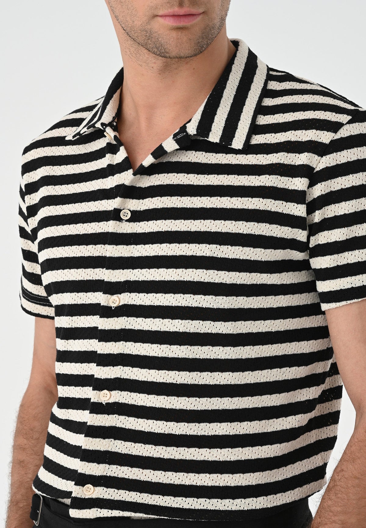 Antioch Short-Sleeve Striped Men's Knit Shirt