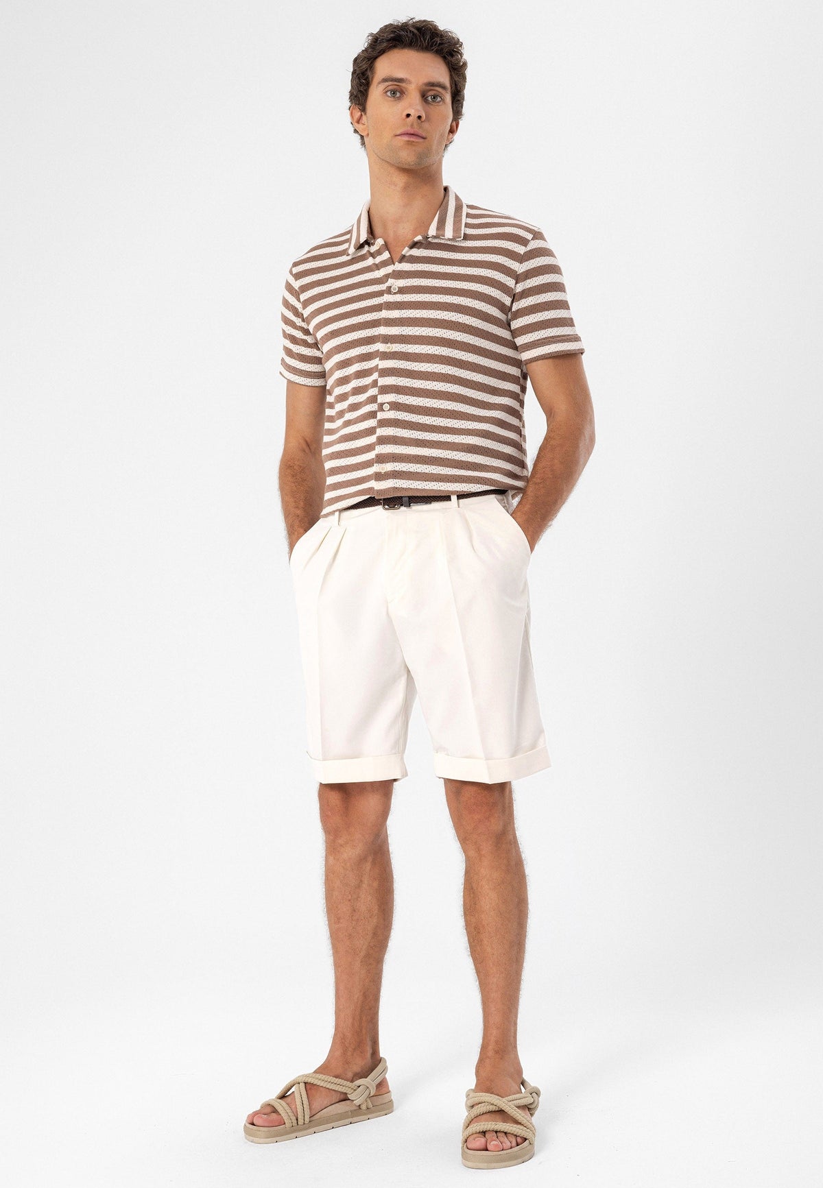 Antioch Short-Sleeve Striped Men's Knit Shirt