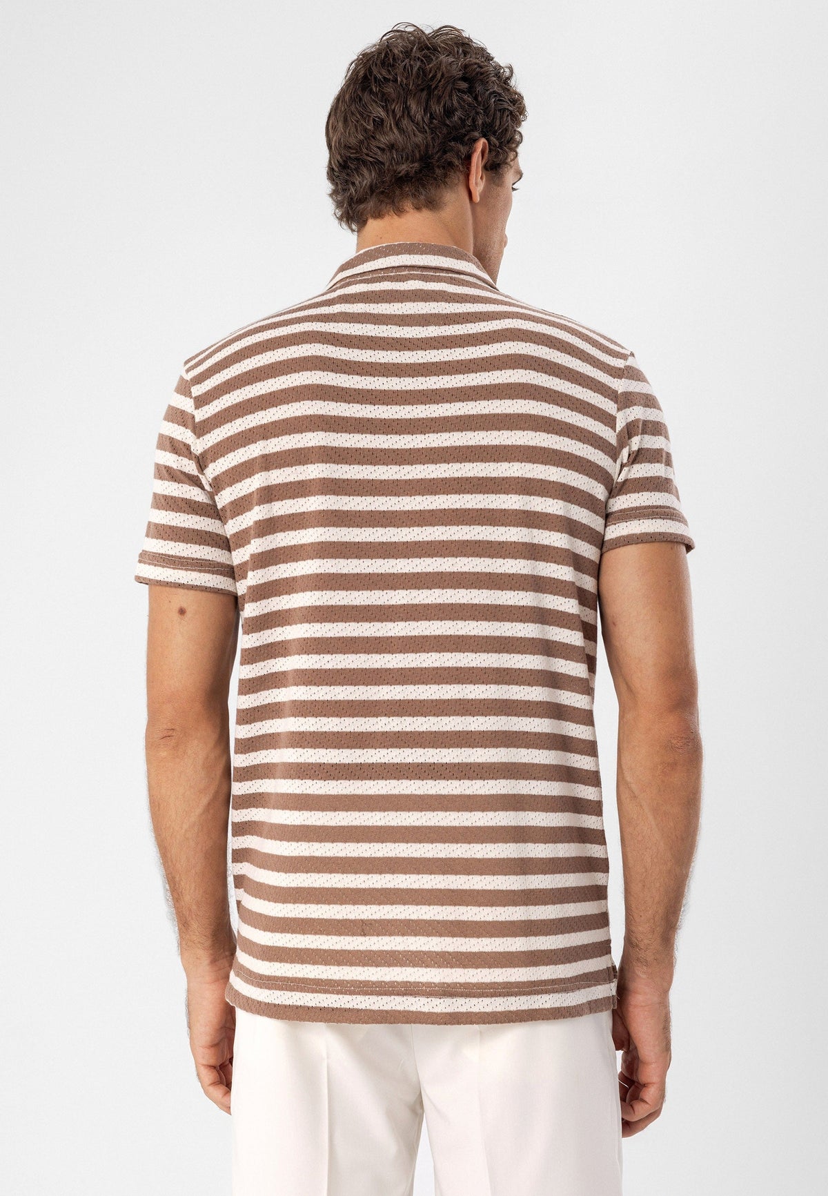 Antioch Short-Sleeve Striped Men's Knit Shirt