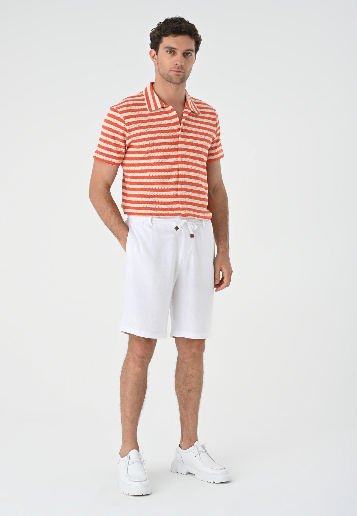 Antioch Short-Sleeve Striped Men's Knit Shirt