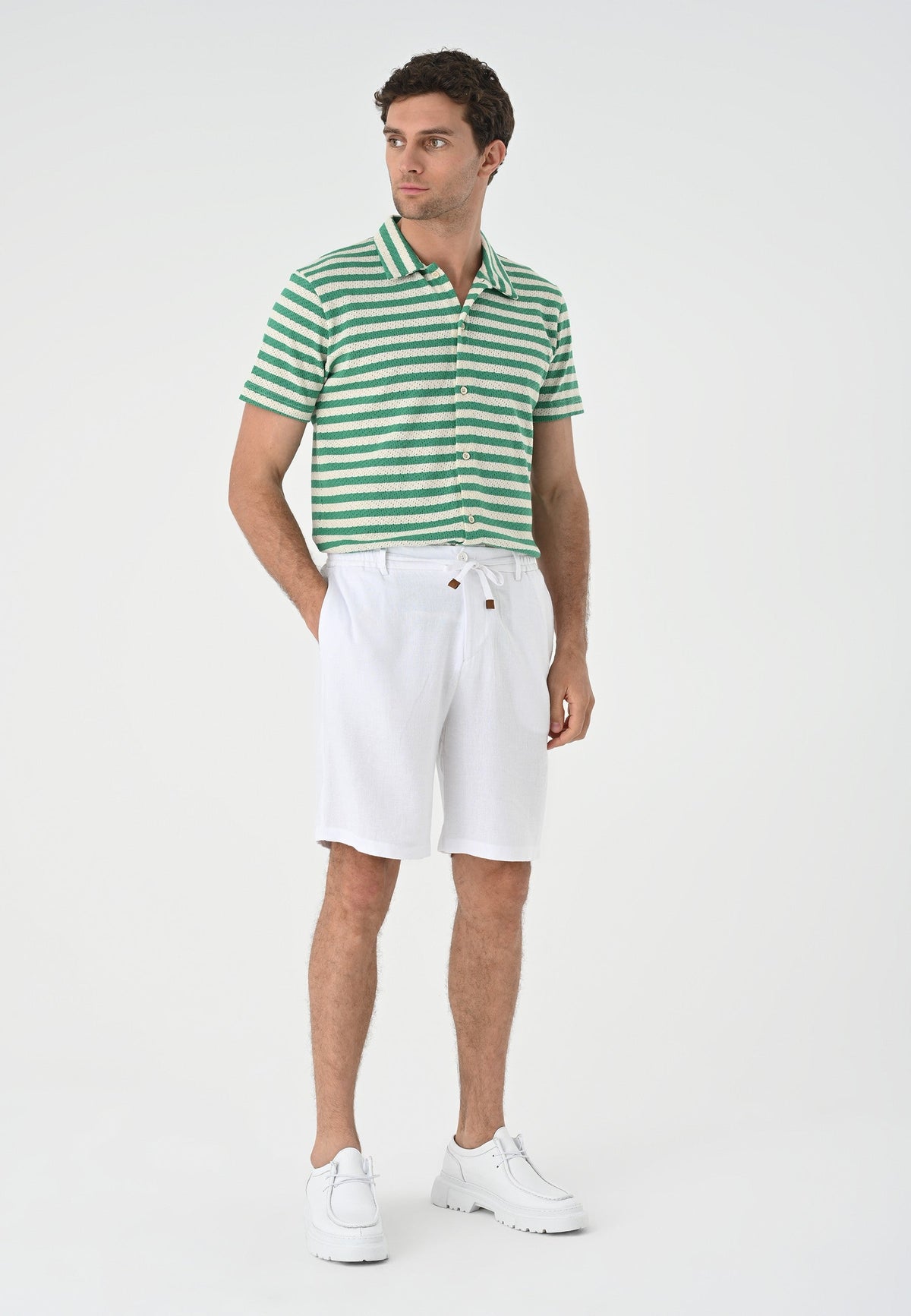 Antioch Short-Sleeve Striped Men's Knit Shirt