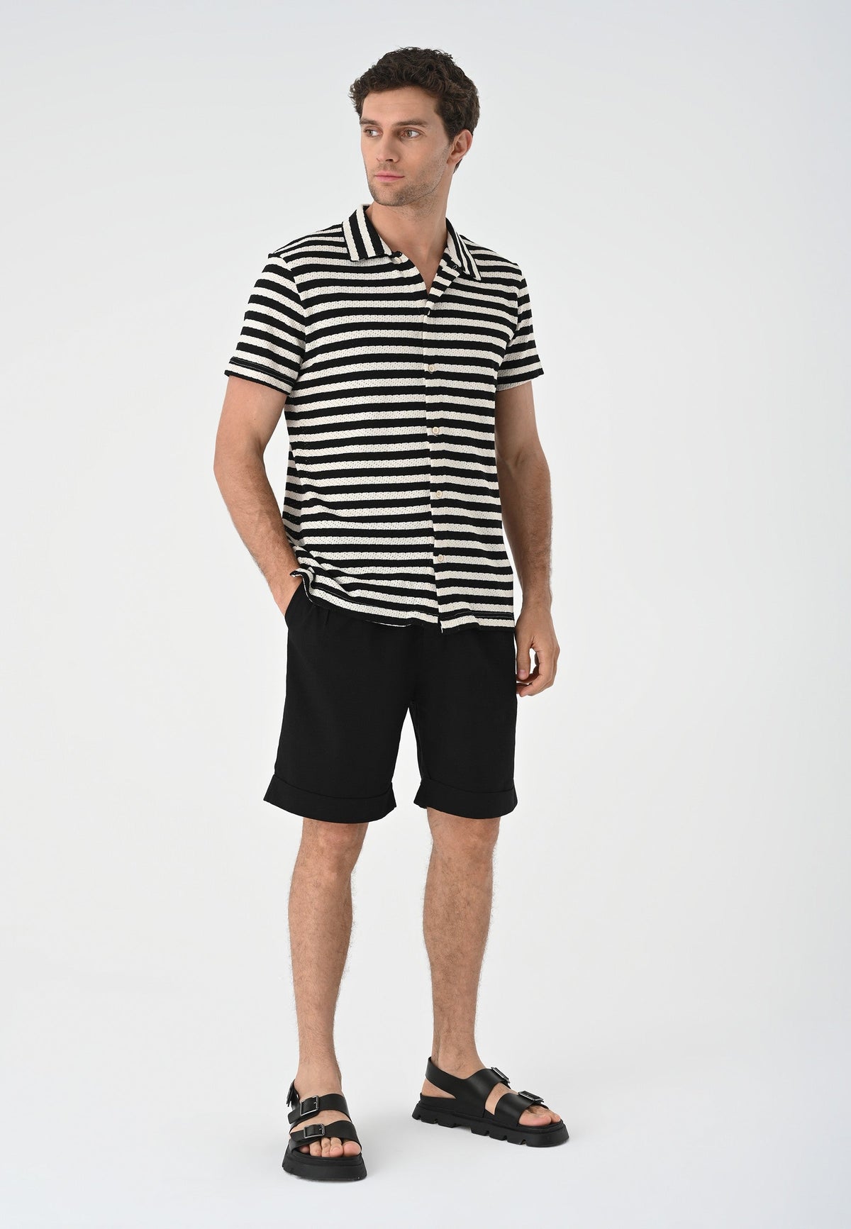 Antioch Short-Sleeve Striped Men's Knit Shirt