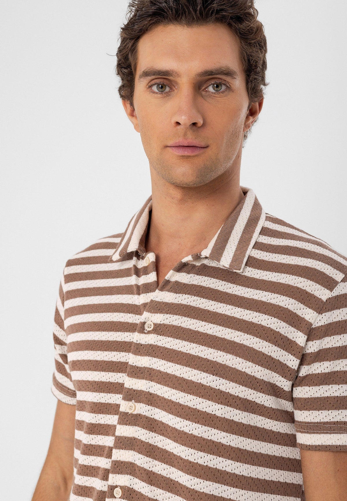 Antioch Short-Sleeve Striped Men's Knit Shirt