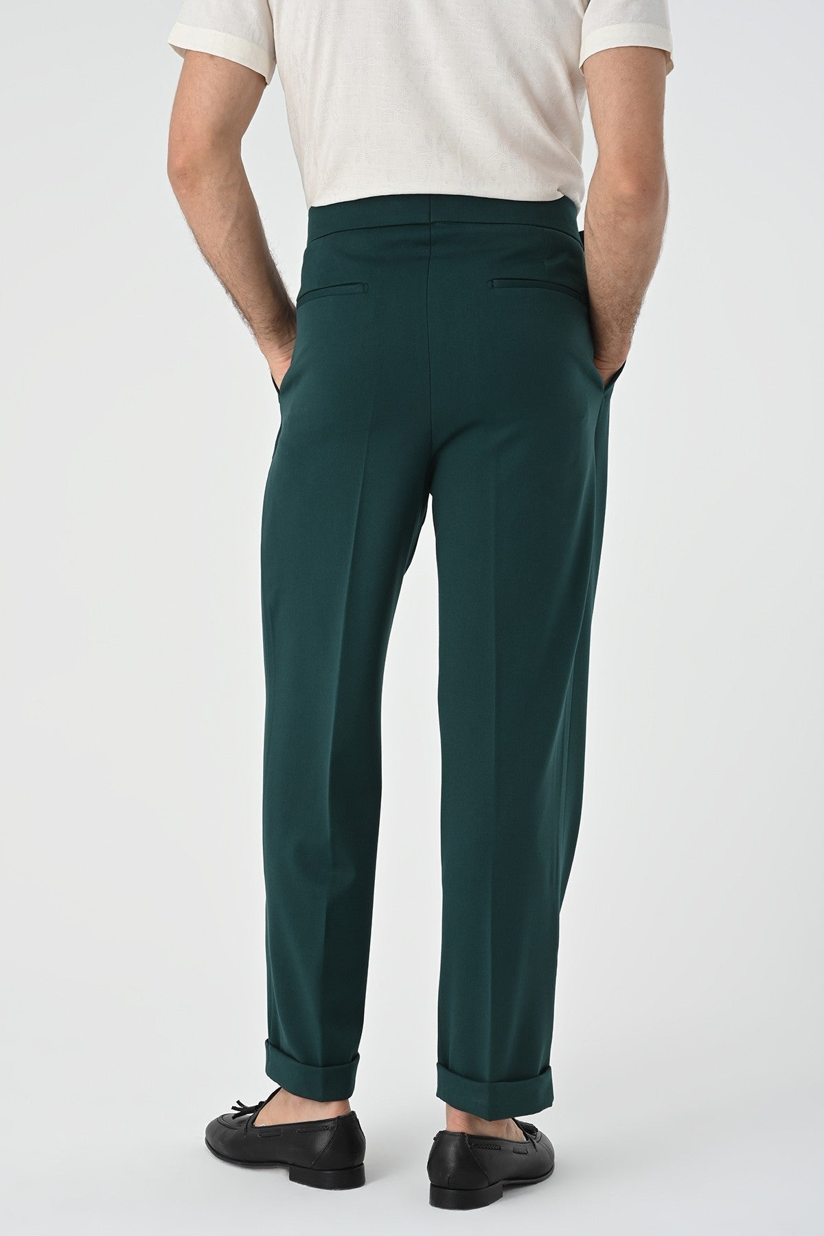 Antioch Toka Detailed Pleated High-Waisted Men's Pants