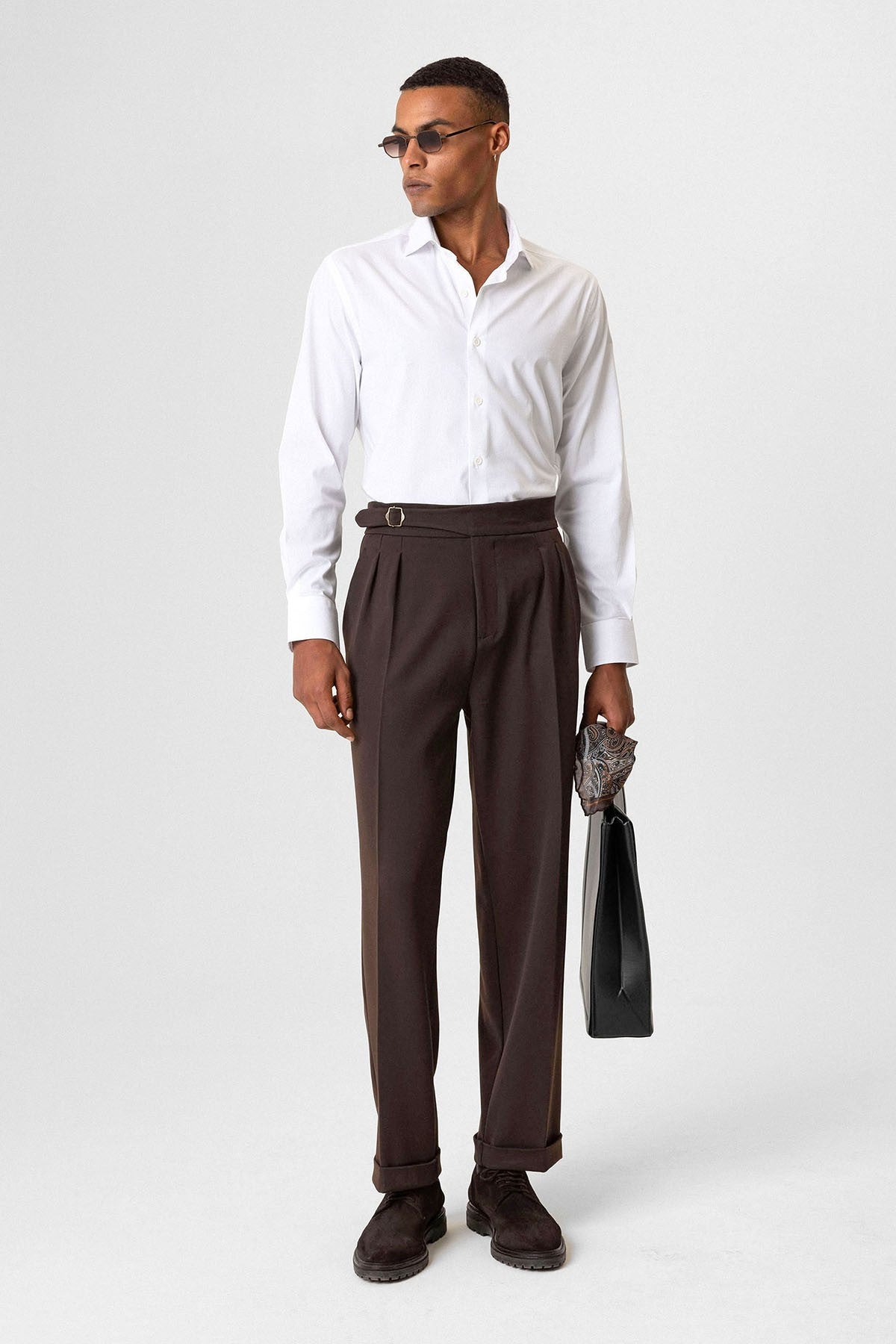 Antioch Toka Detailed Pleated High-Waisted Men's Pants