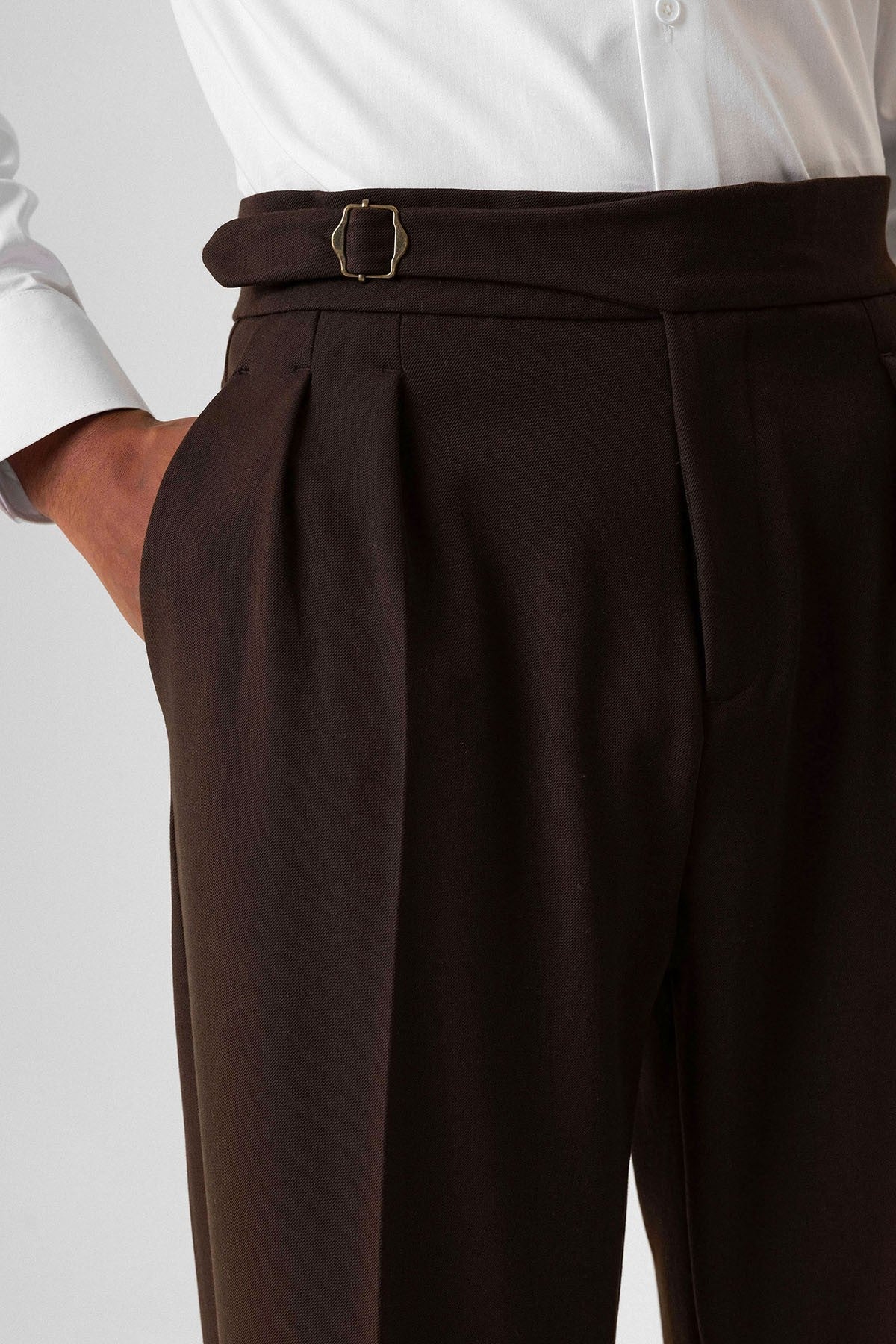 Antioch Toka Detailed Pleated High-Waisted Men's Pants