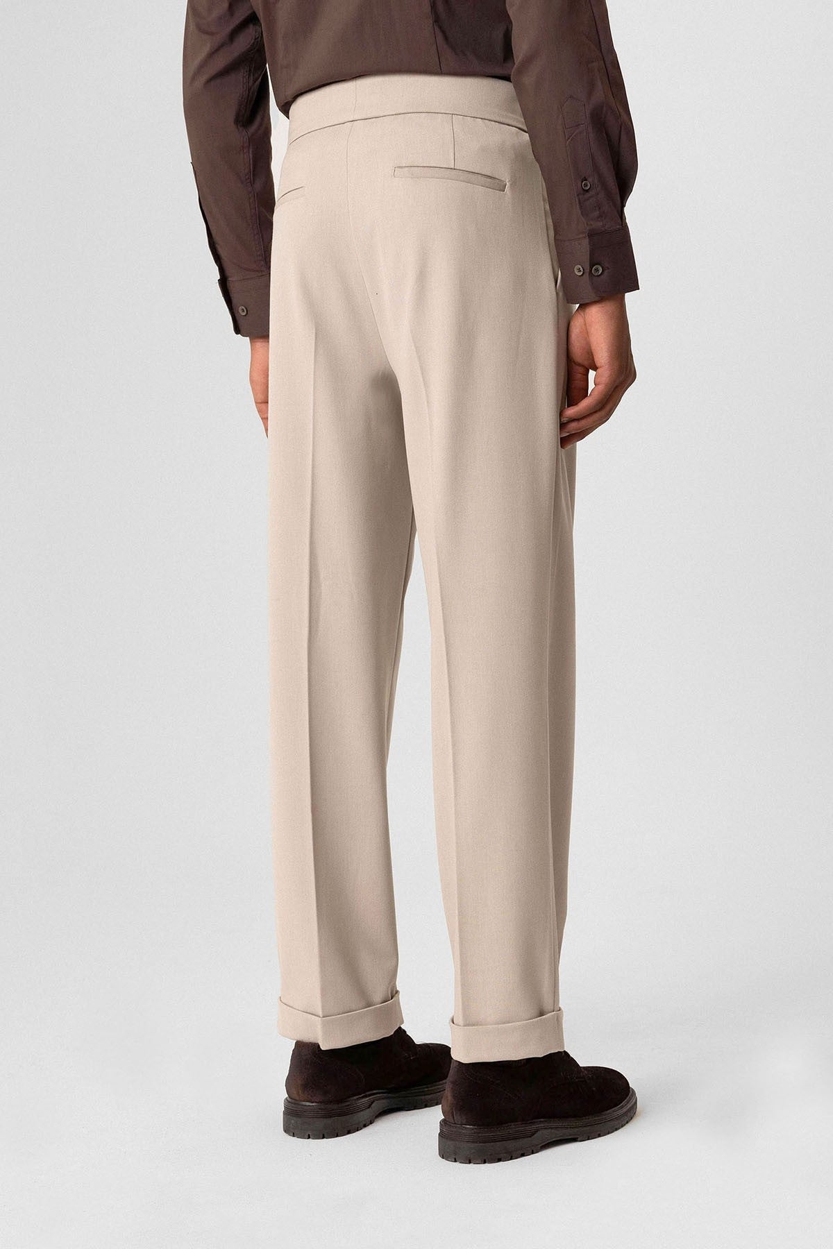 Antioch Toka Detailed Pleated High-Waisted Men's Pants