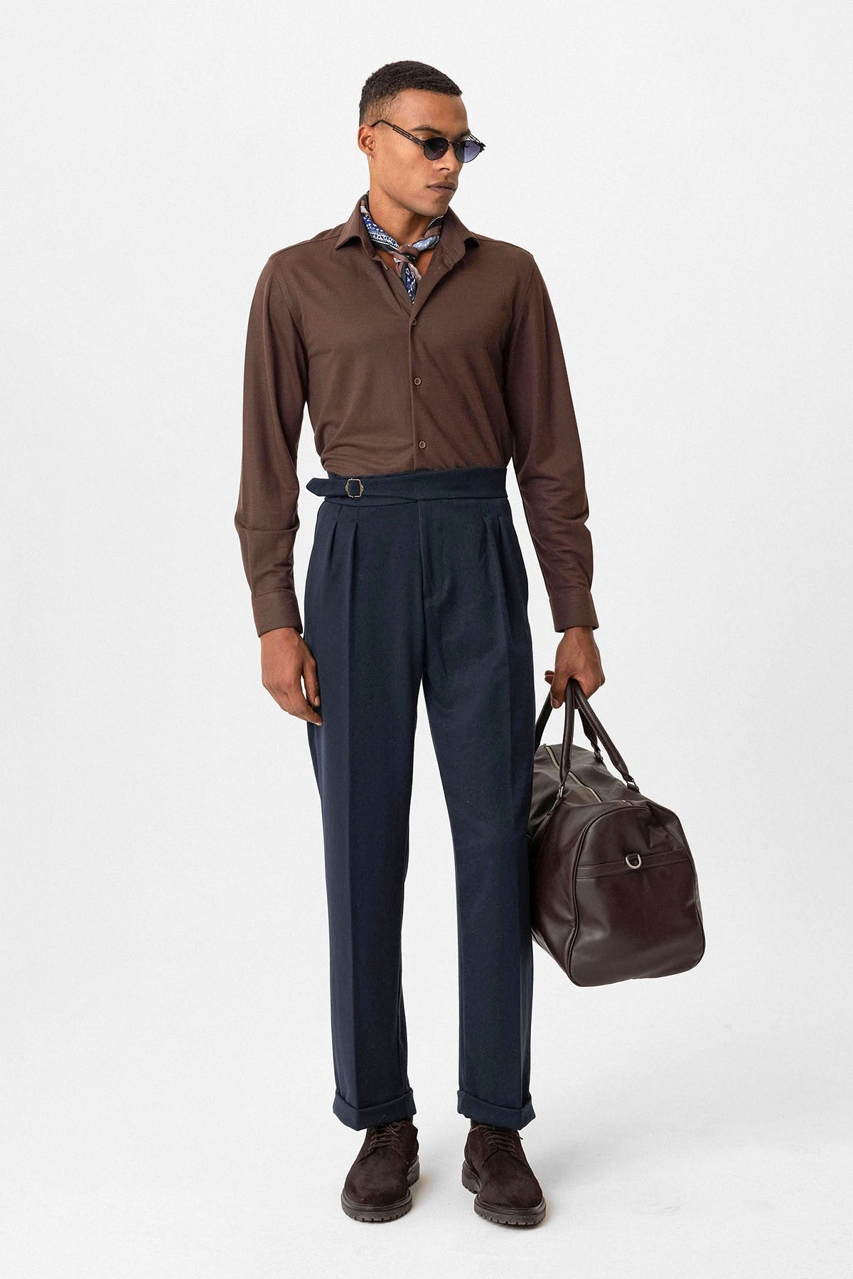 Antioch Toka Detailed Pleated High-Waisted Men's Pants