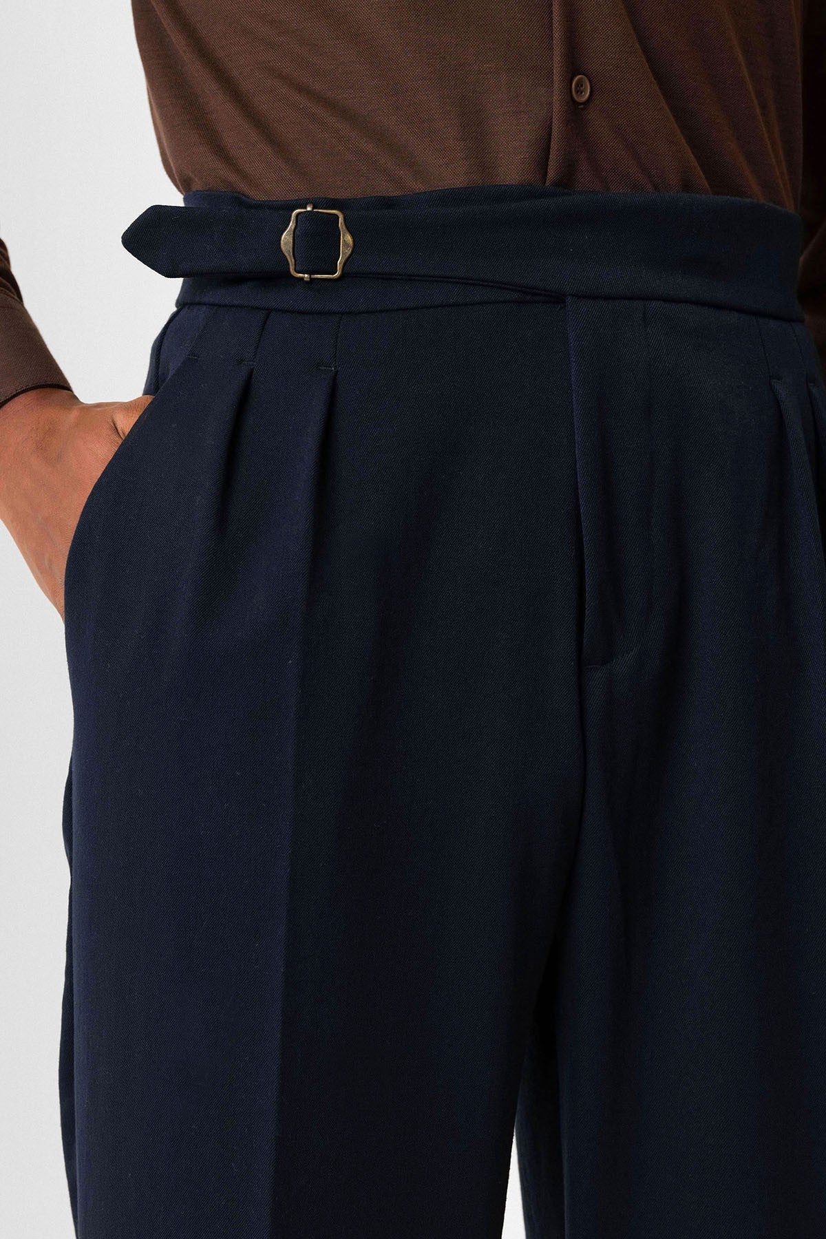 Antioch Toka Detailed Pleated High-Waisted Men's Pants