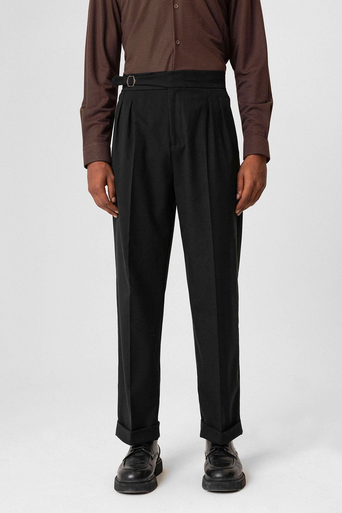 Antioch Toka Detailed Pleated High-Waisted Men's Pants