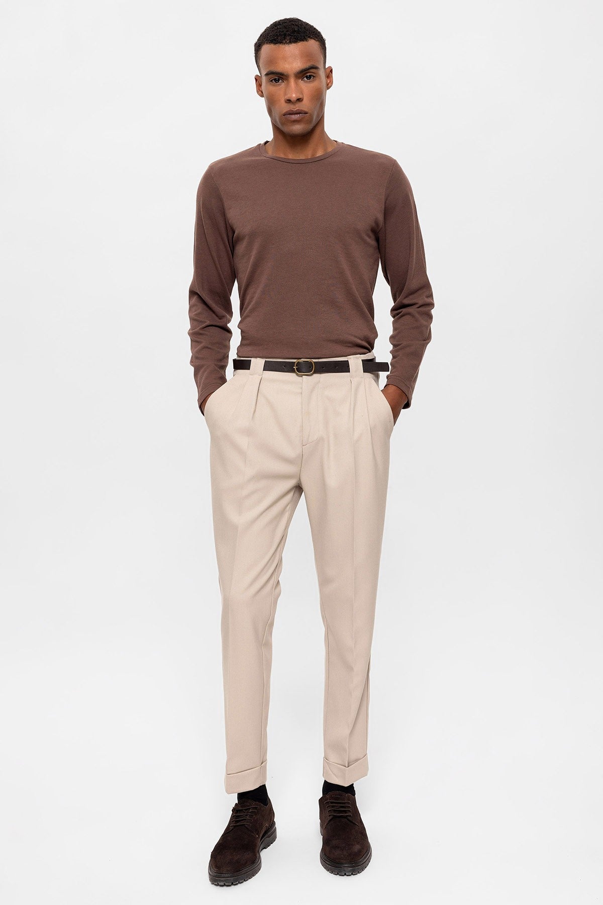 Antioch Arched Double-Cuff Pants