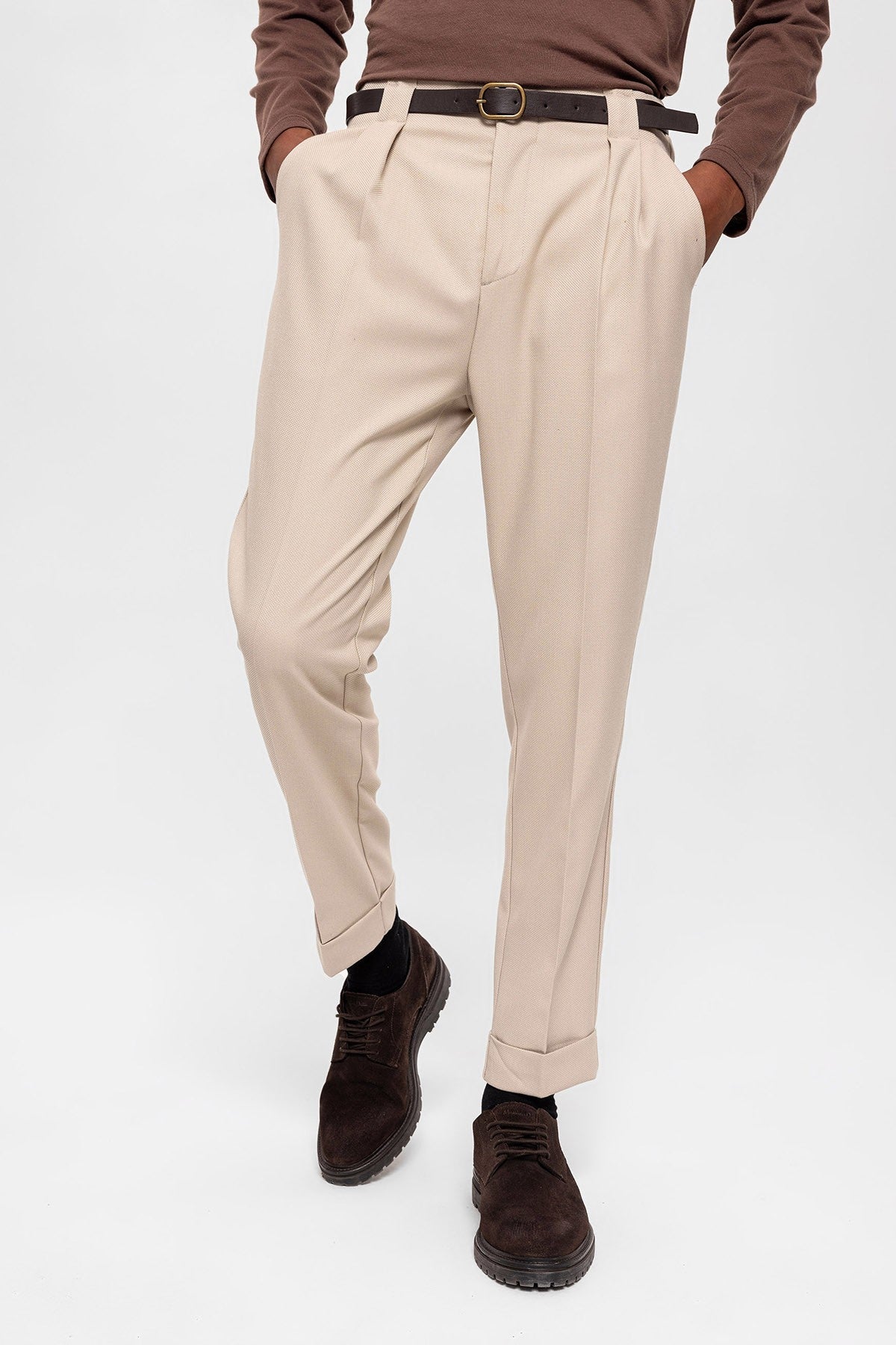 Antioch Arched Double-Cuff Pants