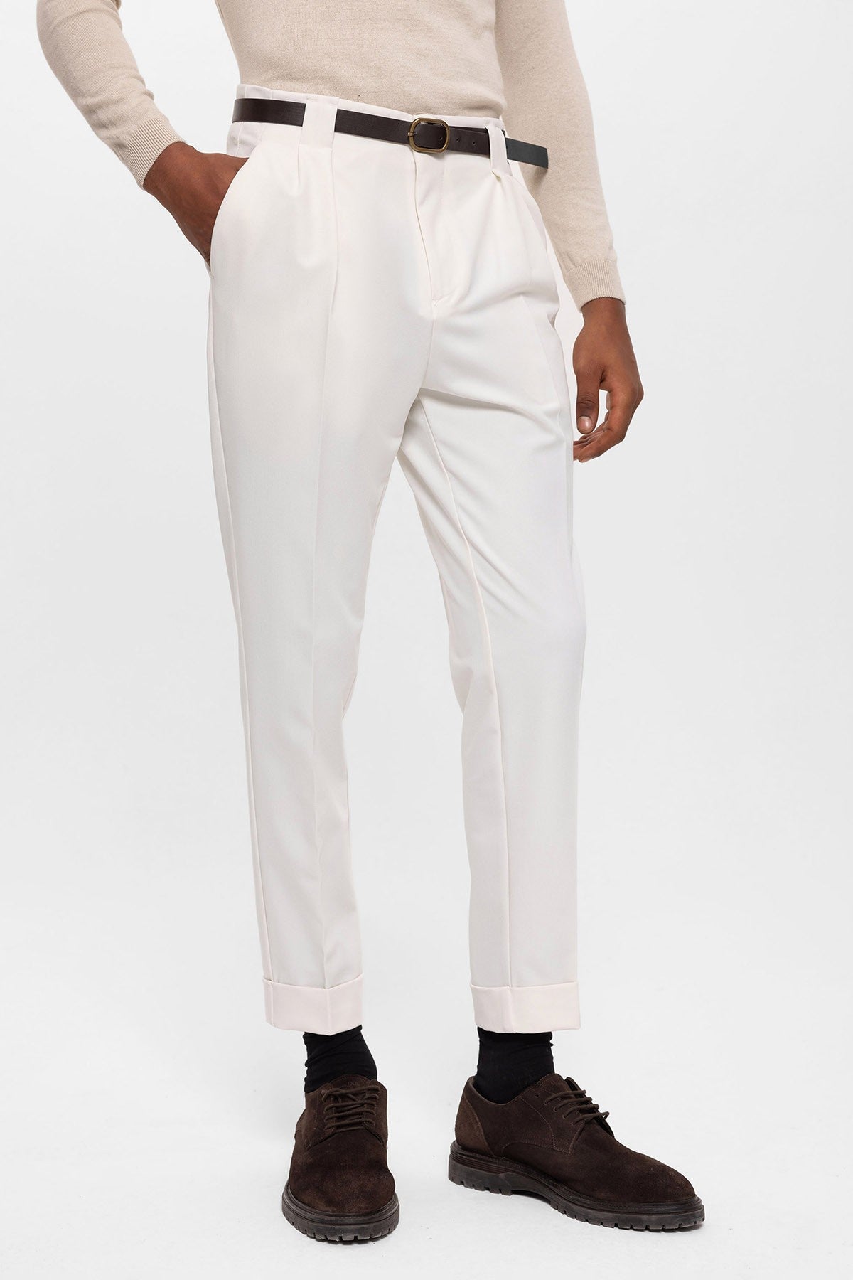 Antioch Arched Double-Cuff Pants