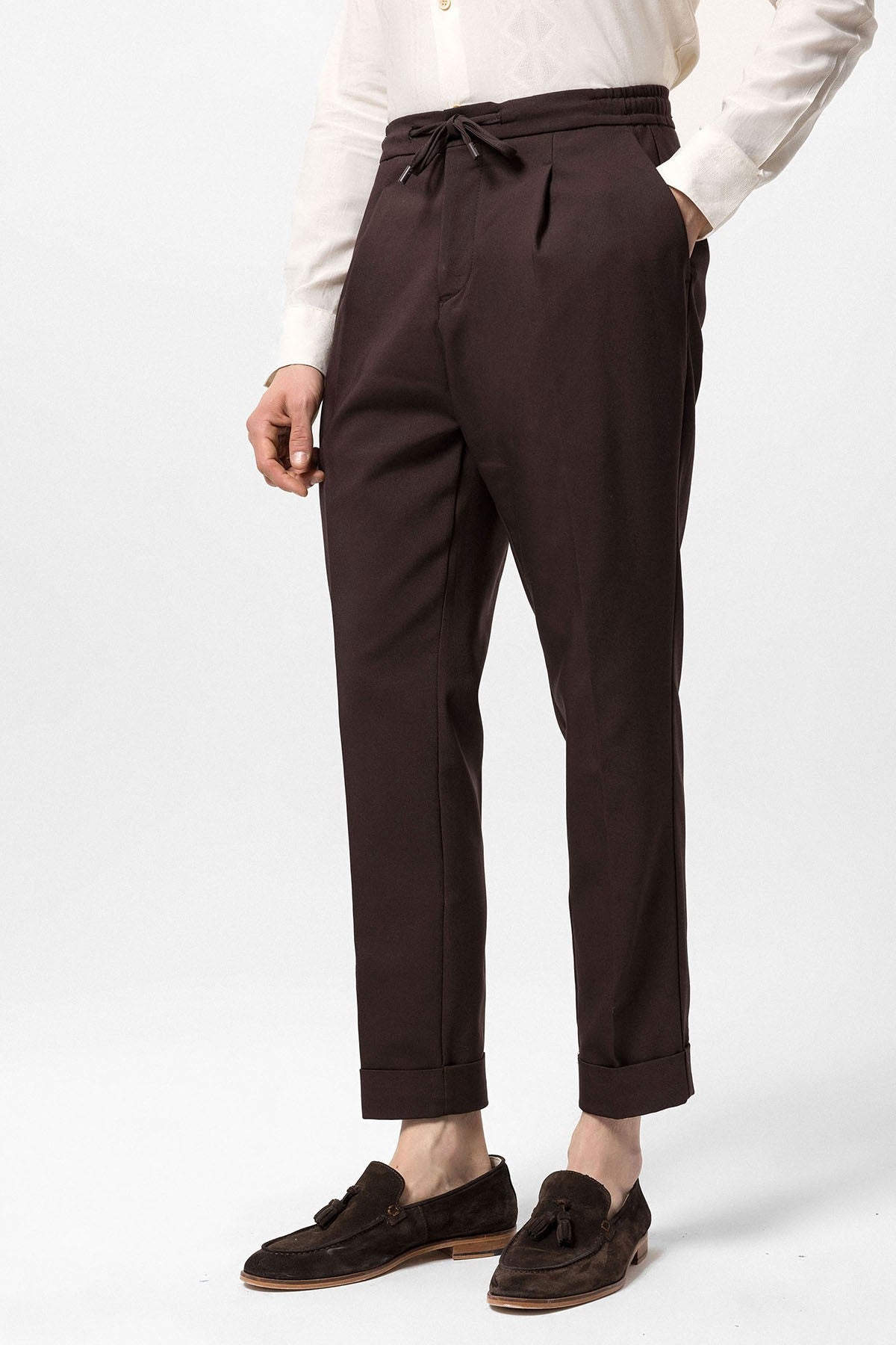 Antioch Elastic-Waist Pleated Men's Pants