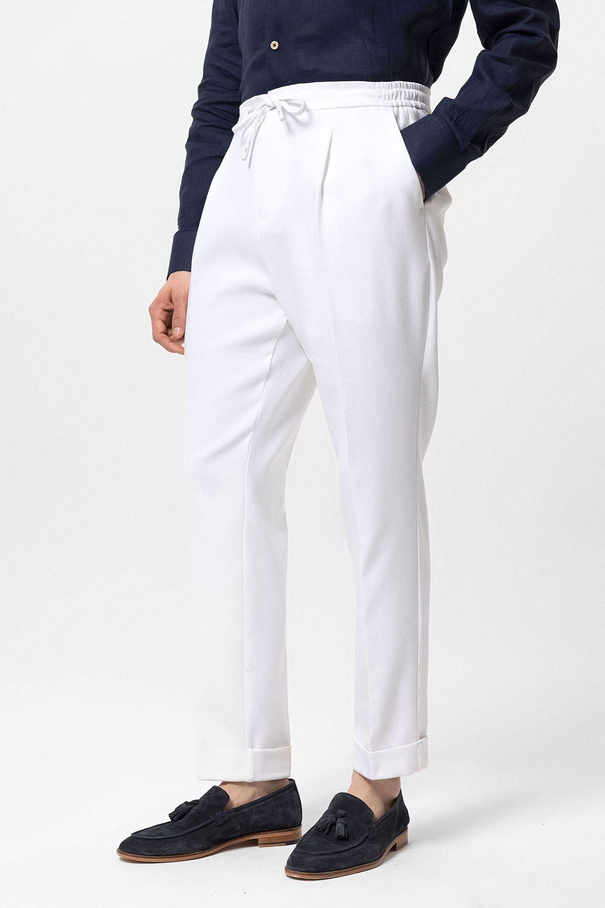 Antioch Elastic-Waist Pleated Men's Pants