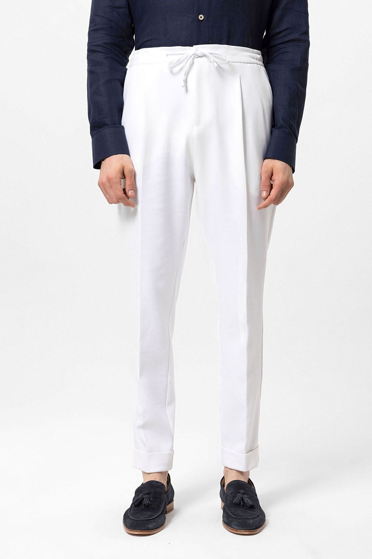 Antioch Elastic-Waist Pleated Men's Pants