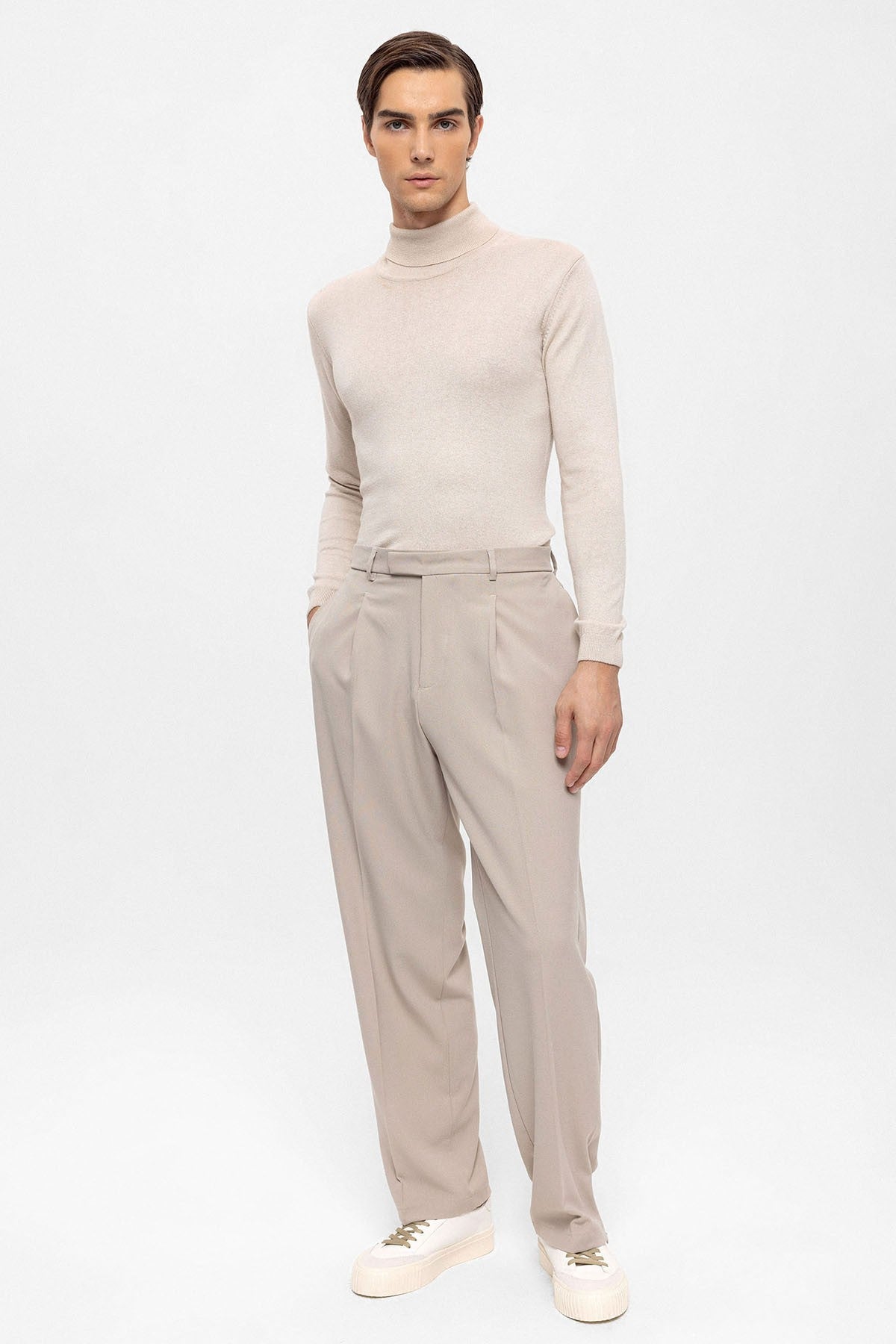 Antioch High-Waisted Zipper-Front Men's Pants