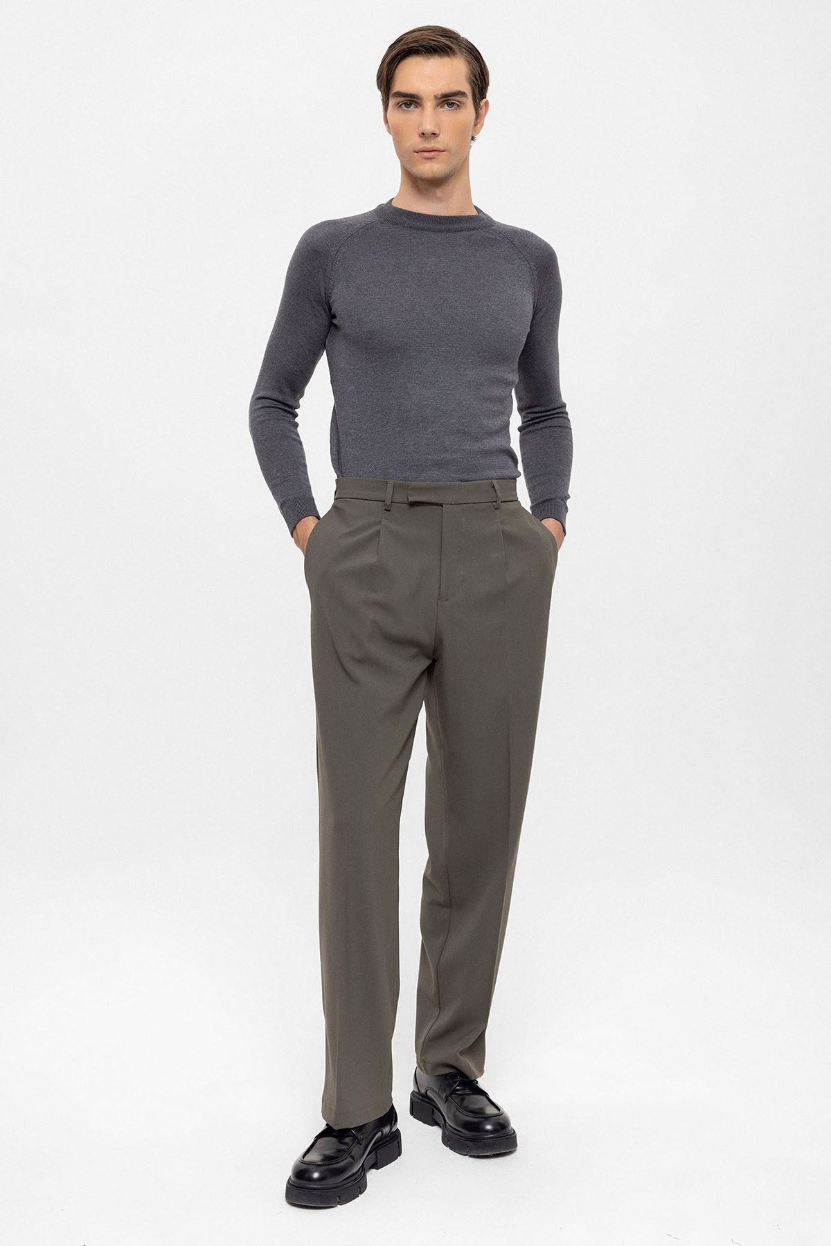 Antioch High-Waisted Zipper-Front Men's Pants