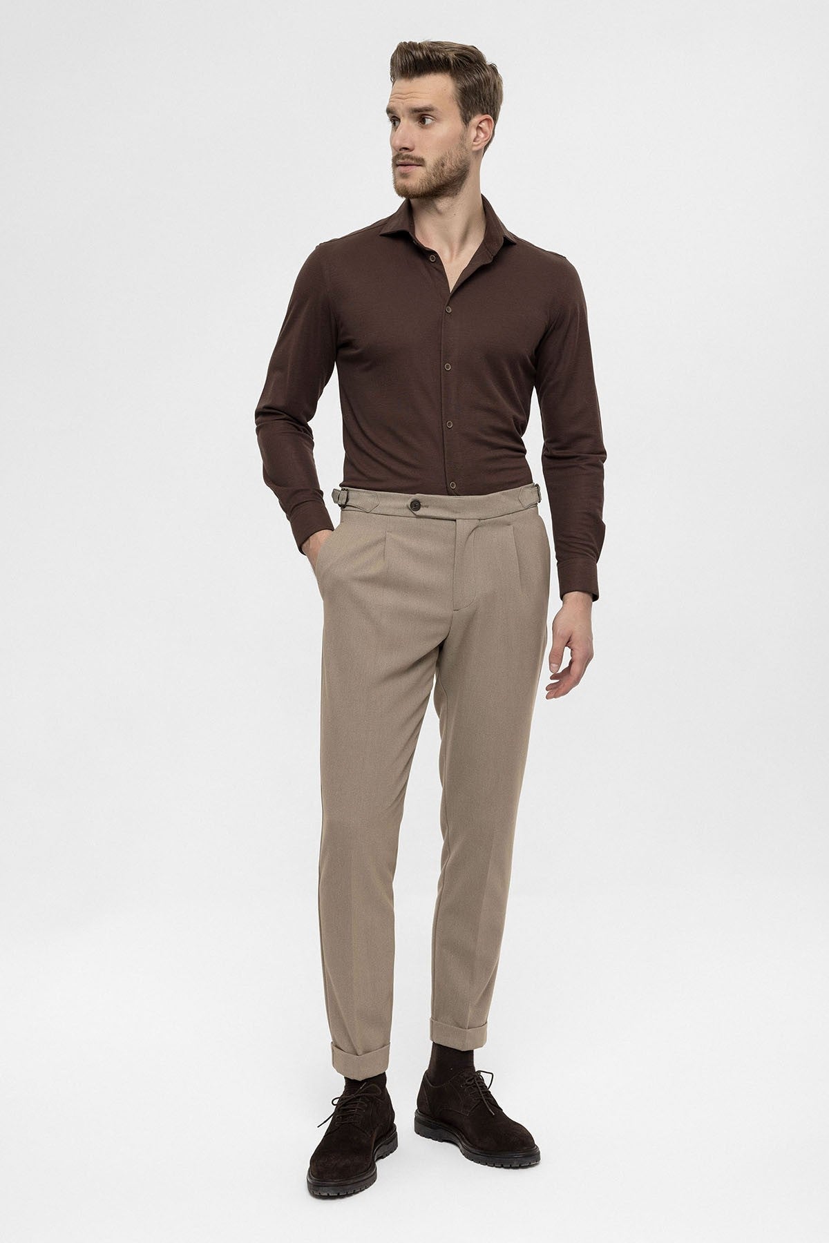 Antioch High-Waisted Pleated Men's Pants