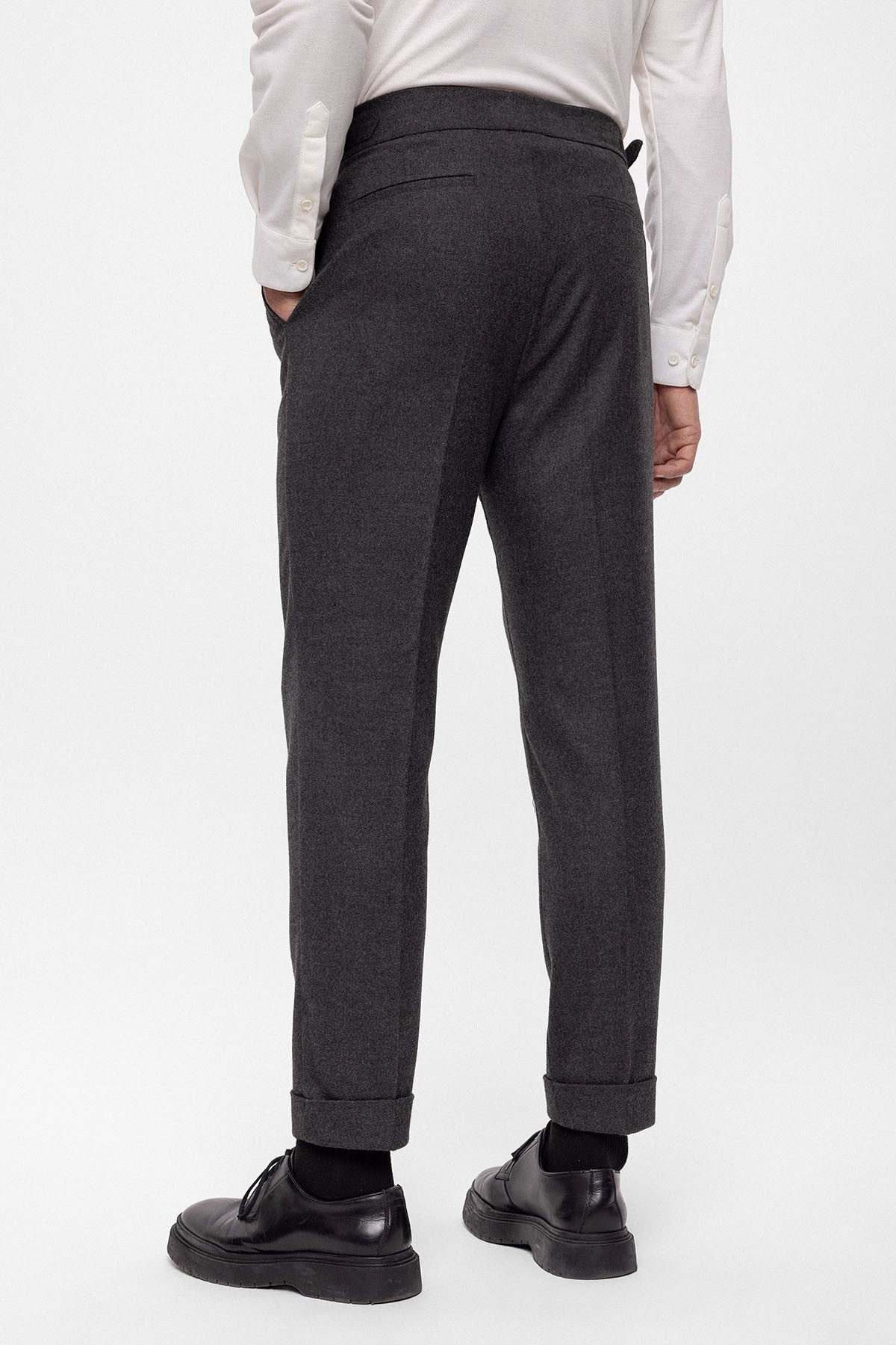Antioch Wool-Look High-Waisted Pleated Men's Pants